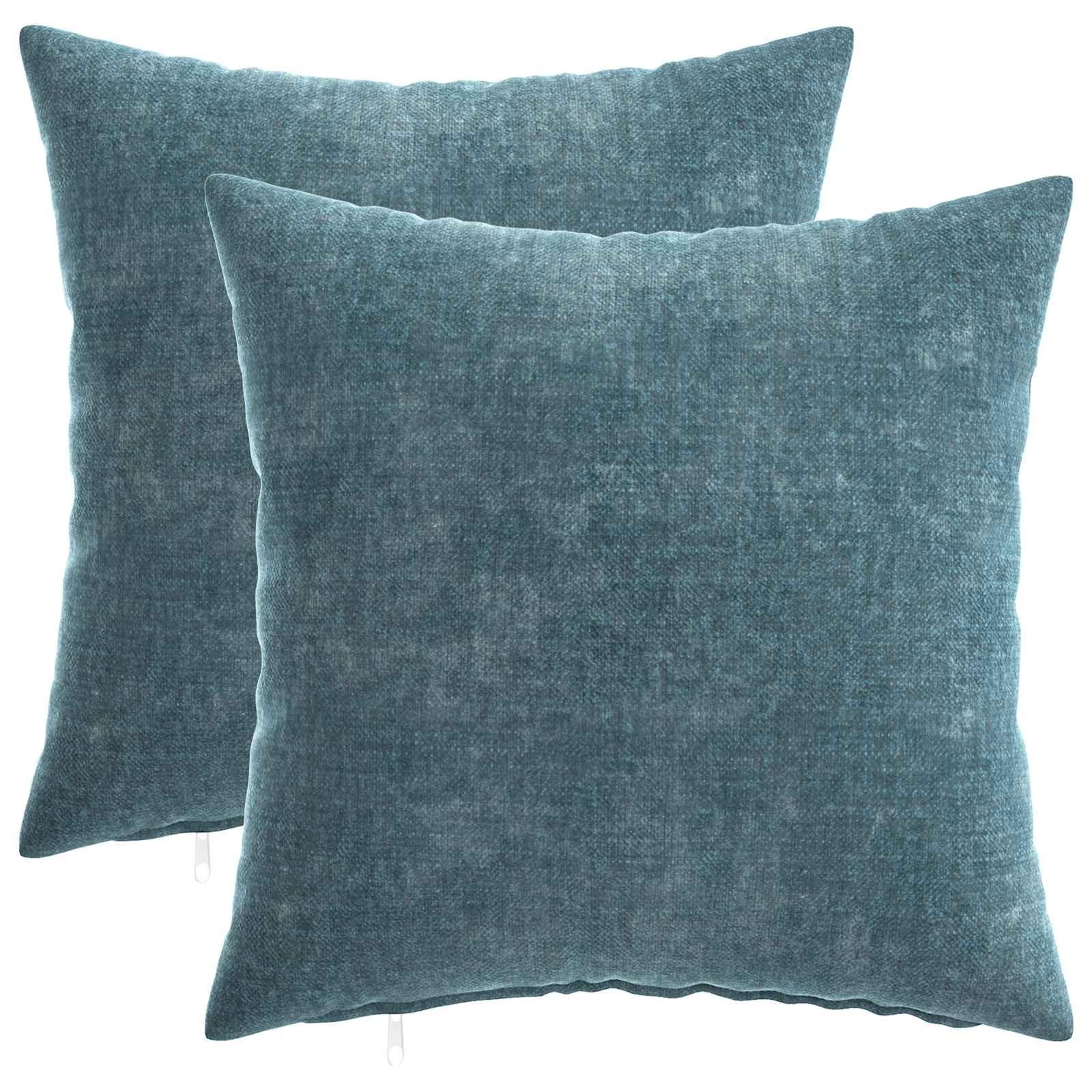 Federa 2 pz HEERLEN Blu 40 x 40 cm Tessuto Chenille