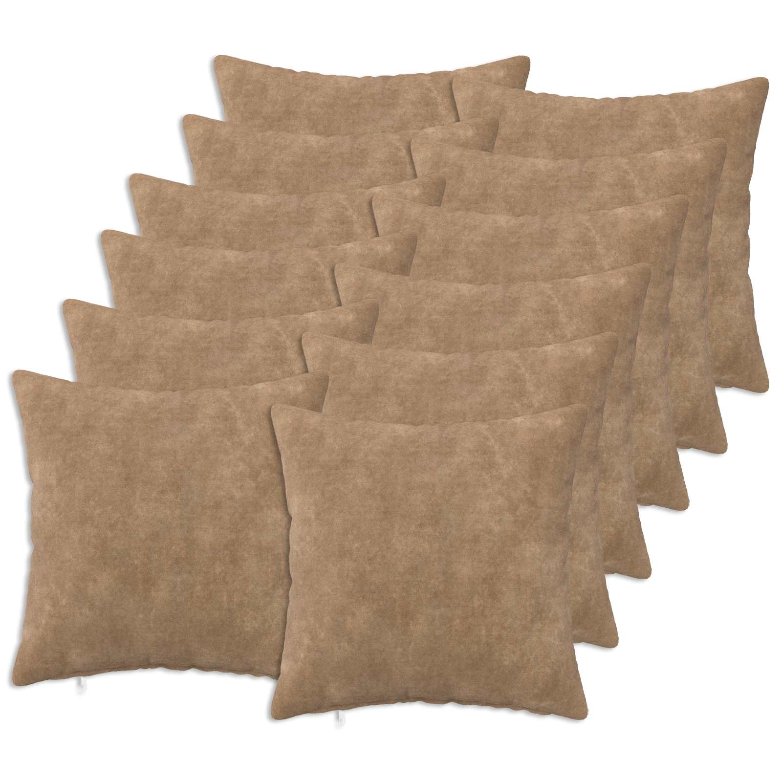 Federa 12 pcs HEERLEN Tortora 40 x 40 cm Fleece in microfibra