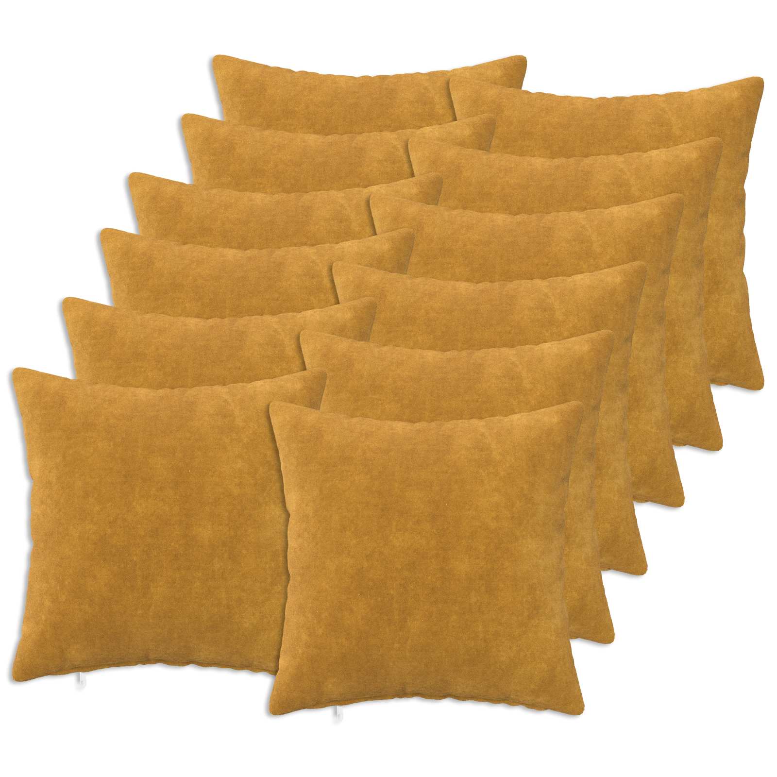 Federa 12 pcs HEERLEN Giallo 40 x 40 cm Fleece in microfibra