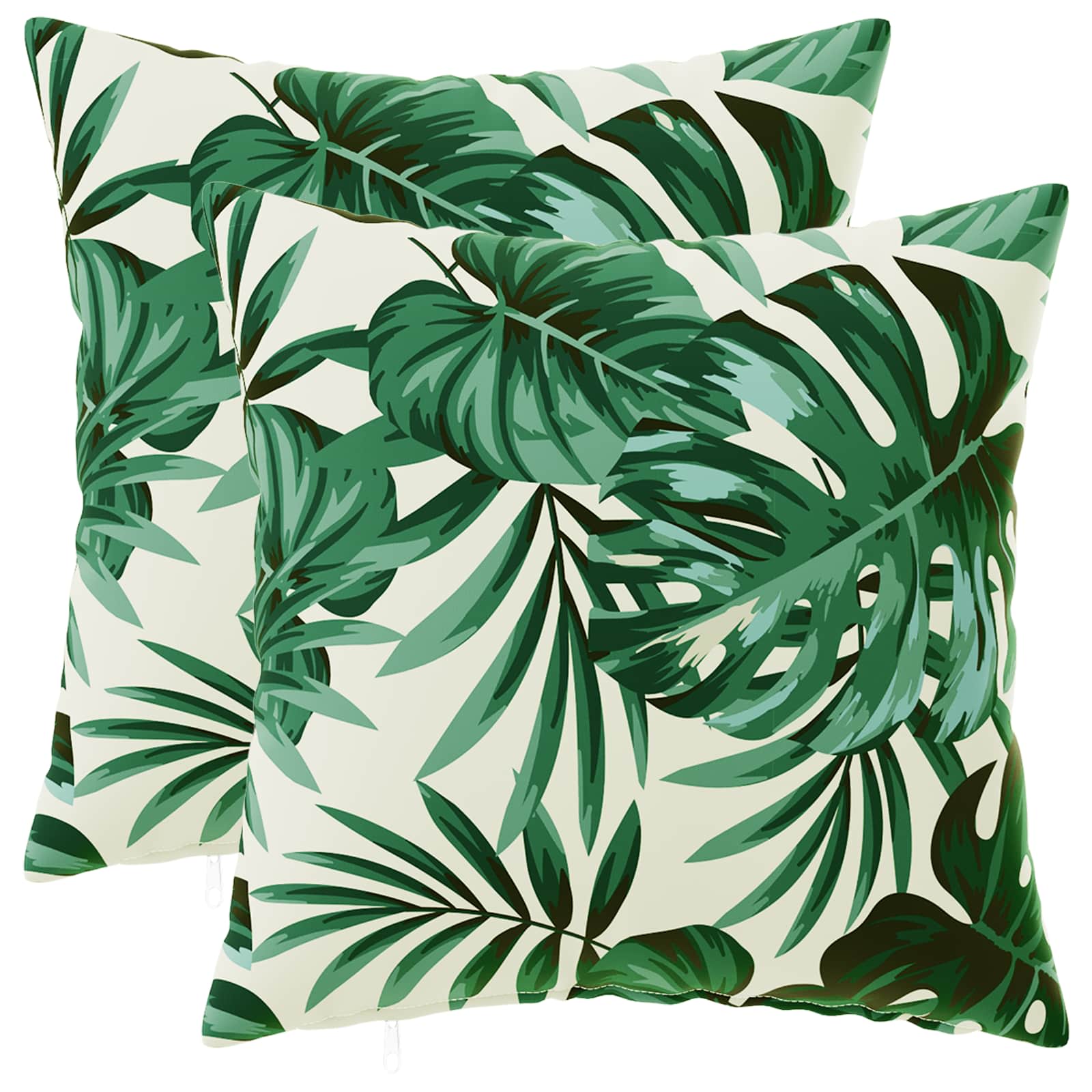 Federa 2 pcs HEERLEN Motivo a Foglie 40 x 40 cm Poliestere
