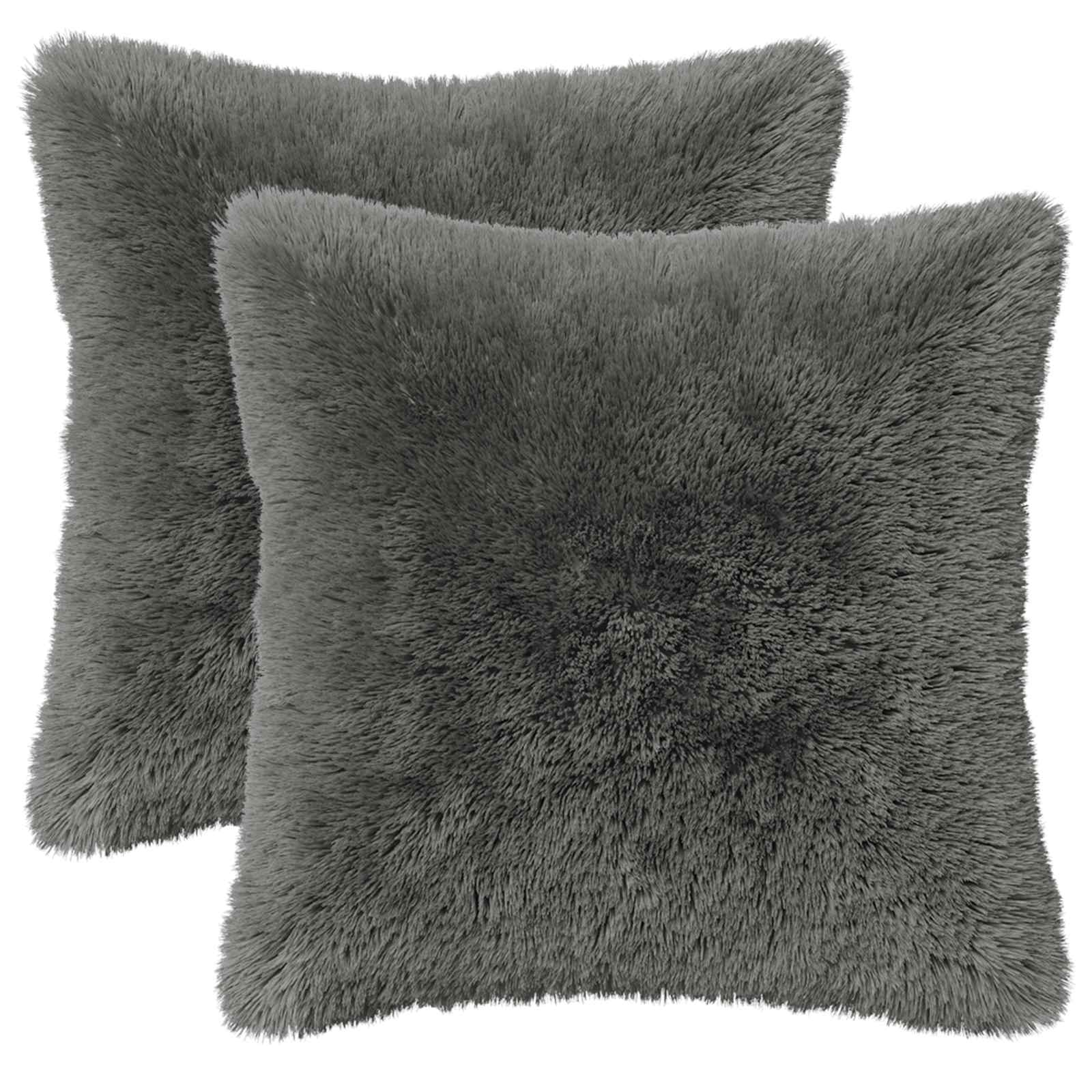Federa 2 pcs HEERLEN Grigio Chiaro 40 x 40 cm Fleece PV