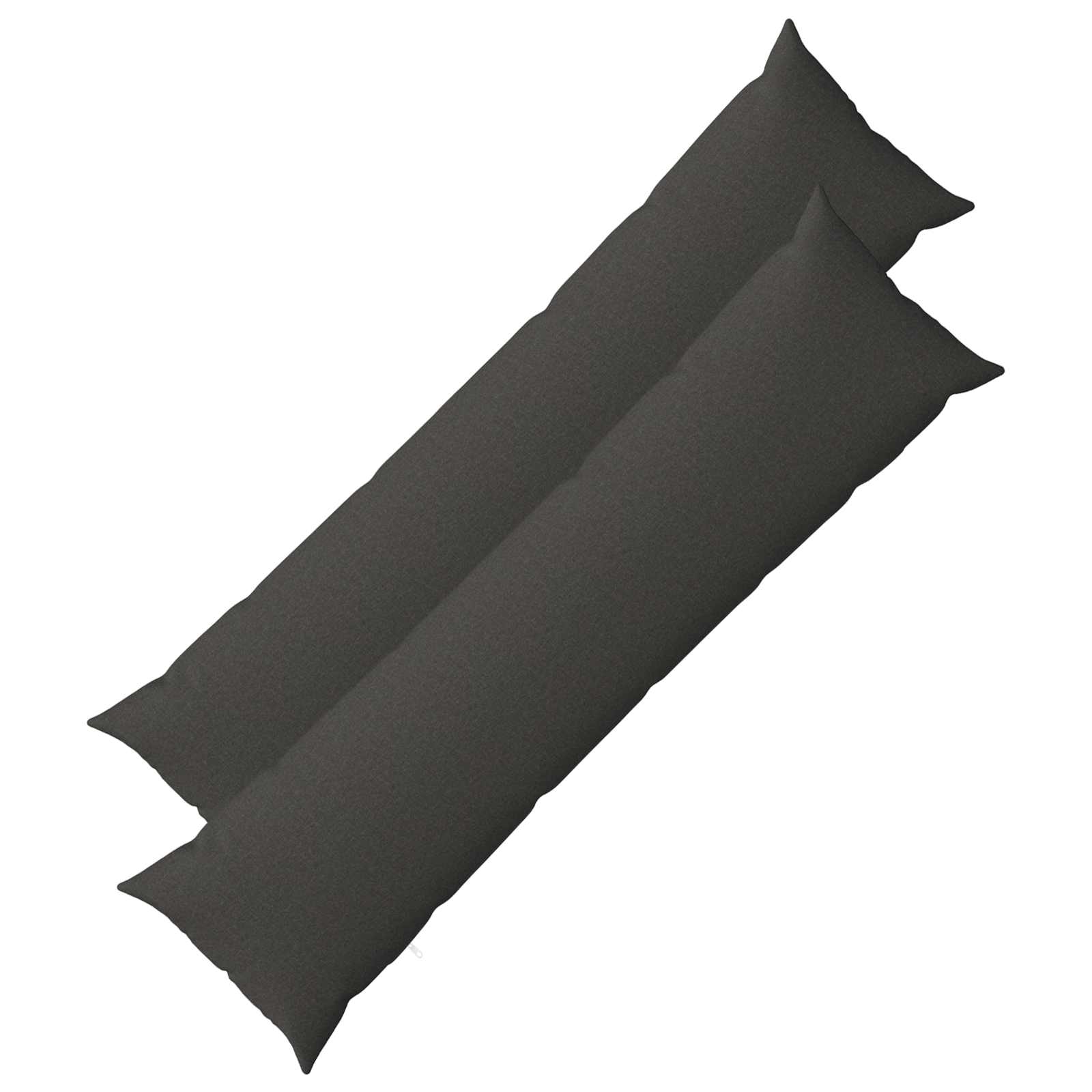 Federa 2 pz HEERLEN Grigio Scuro 40 x 145 cm Tessuto