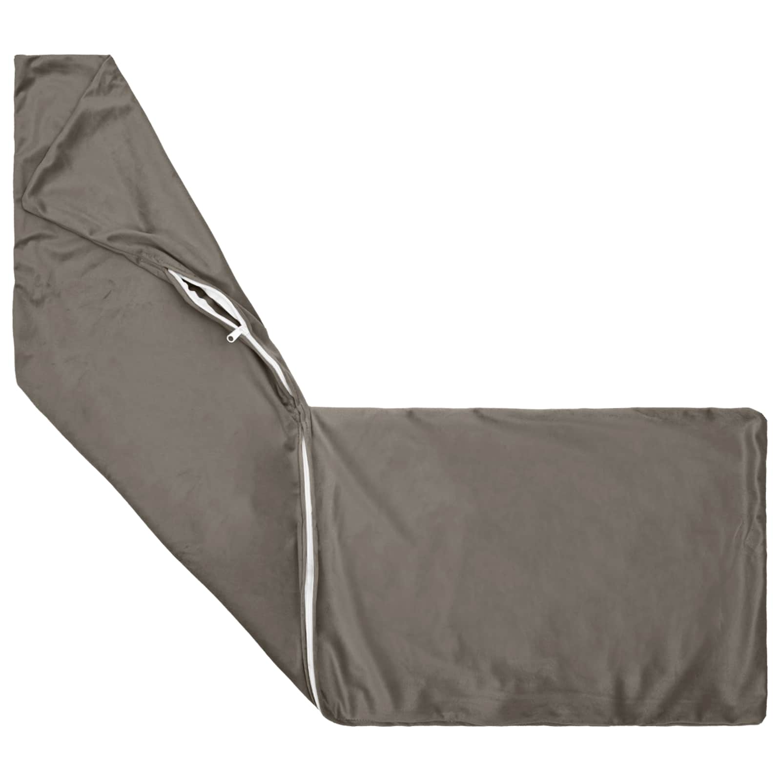 Federa 2 pcs HEERLEN Grigio Chiaro 40 x 145 cm Velluto