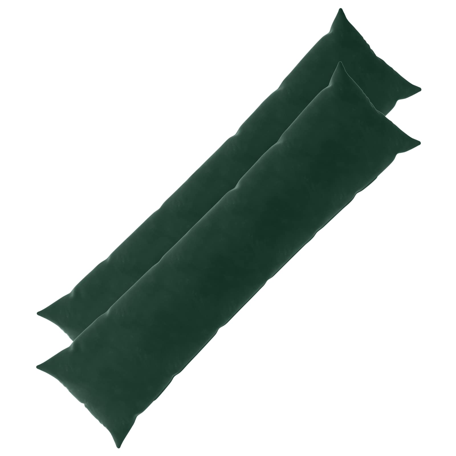 Federa 2 pcs HEERLEN Verde Scuro 40 x 145 cm Velluto