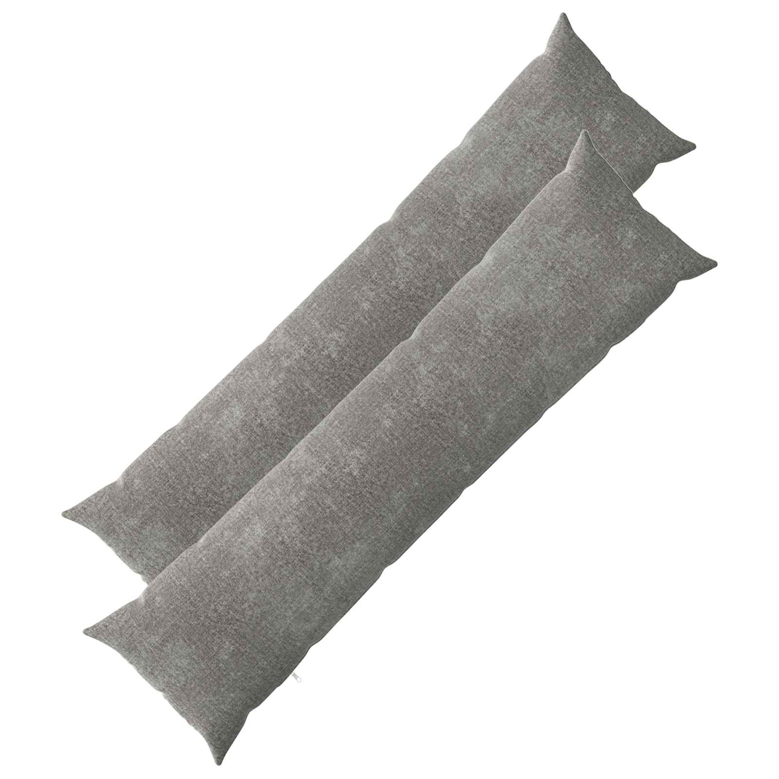 Federa 2 pz HEERLEN Grigio Scuro 40 x 145 cm Tessuto Chenille