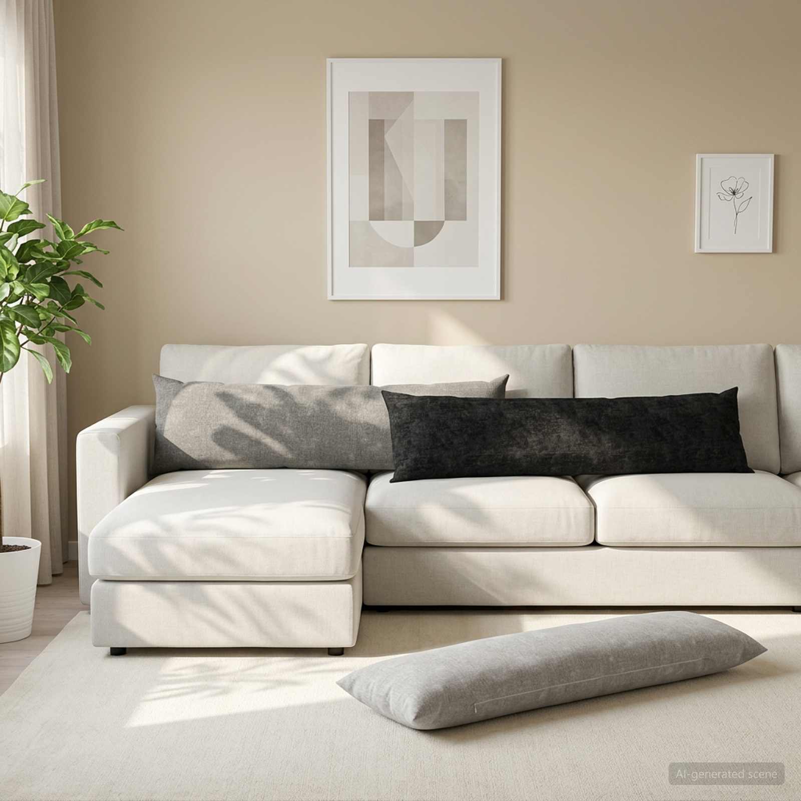 Federa 2 pz HEERLEN Grigio Scuro 40 x 145 cm Tessuto Chenille
