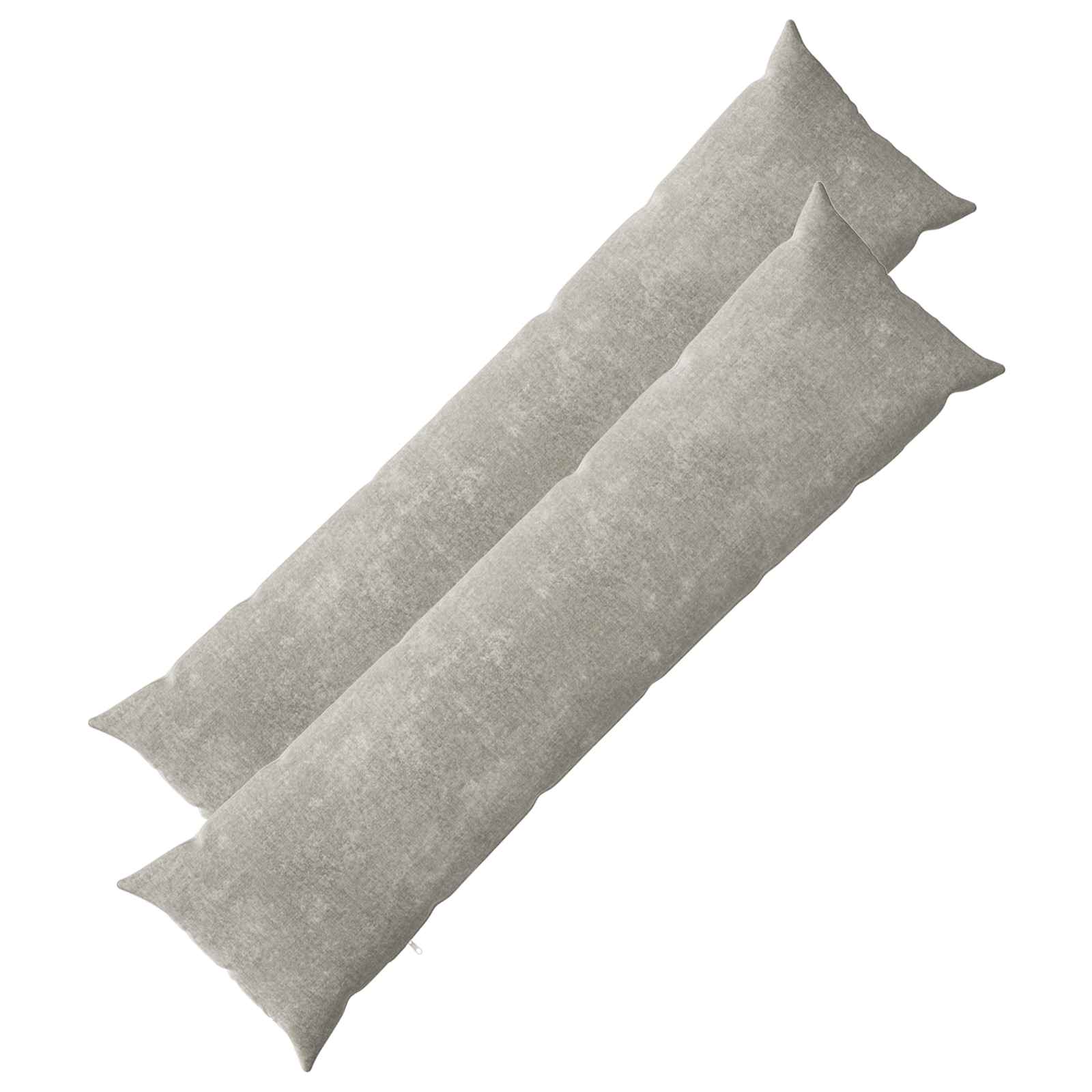 Federa 2 pz HEERLEN Grigio Chiaro 40 x 145 cm Tessuto Chenille