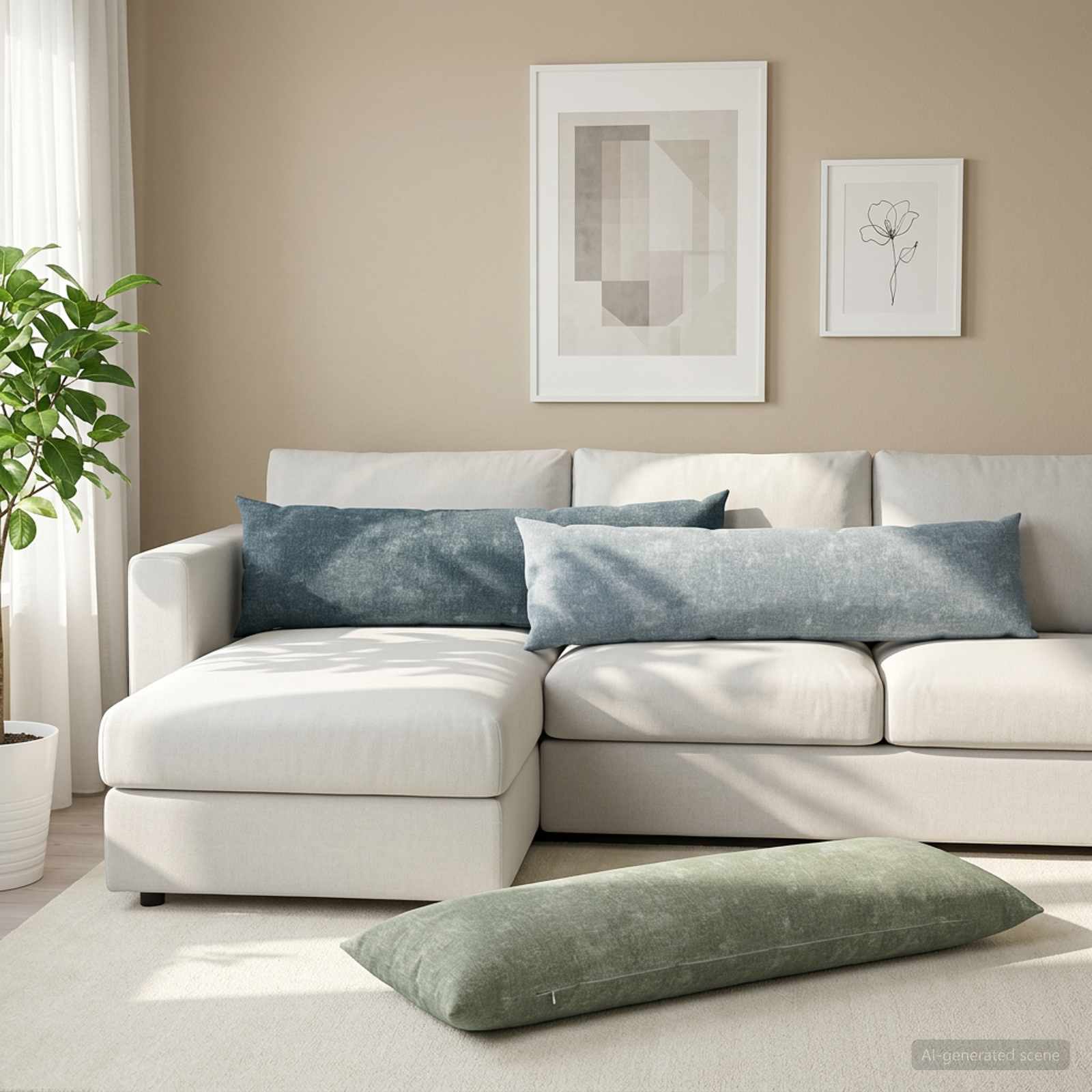 Federa 2 pz HEERLEN Verde 40 x 145 cm Tessuto Chenille