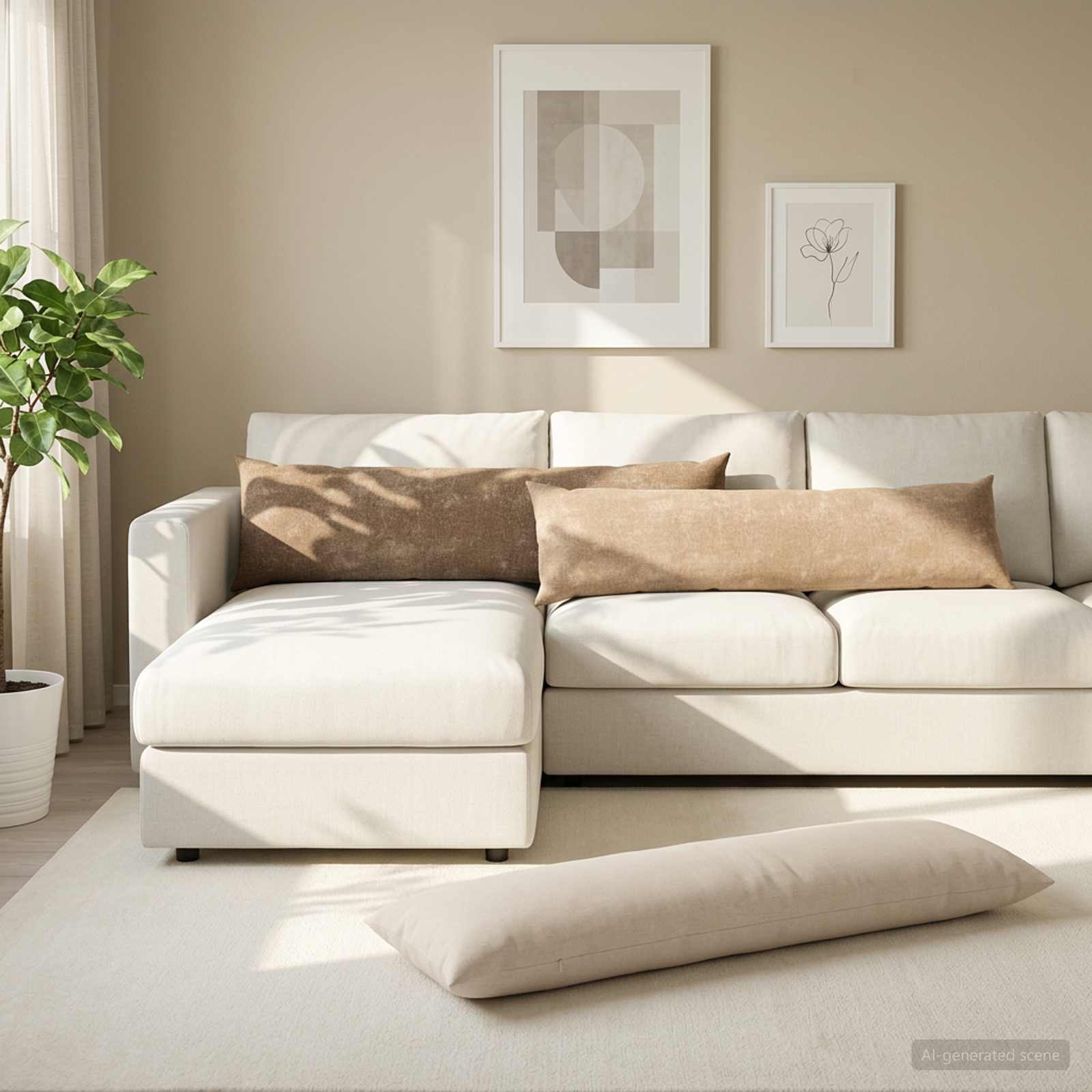 Federa 2 pz HEERLEN Marrone 40 x 145 cm Tessuto Chenille