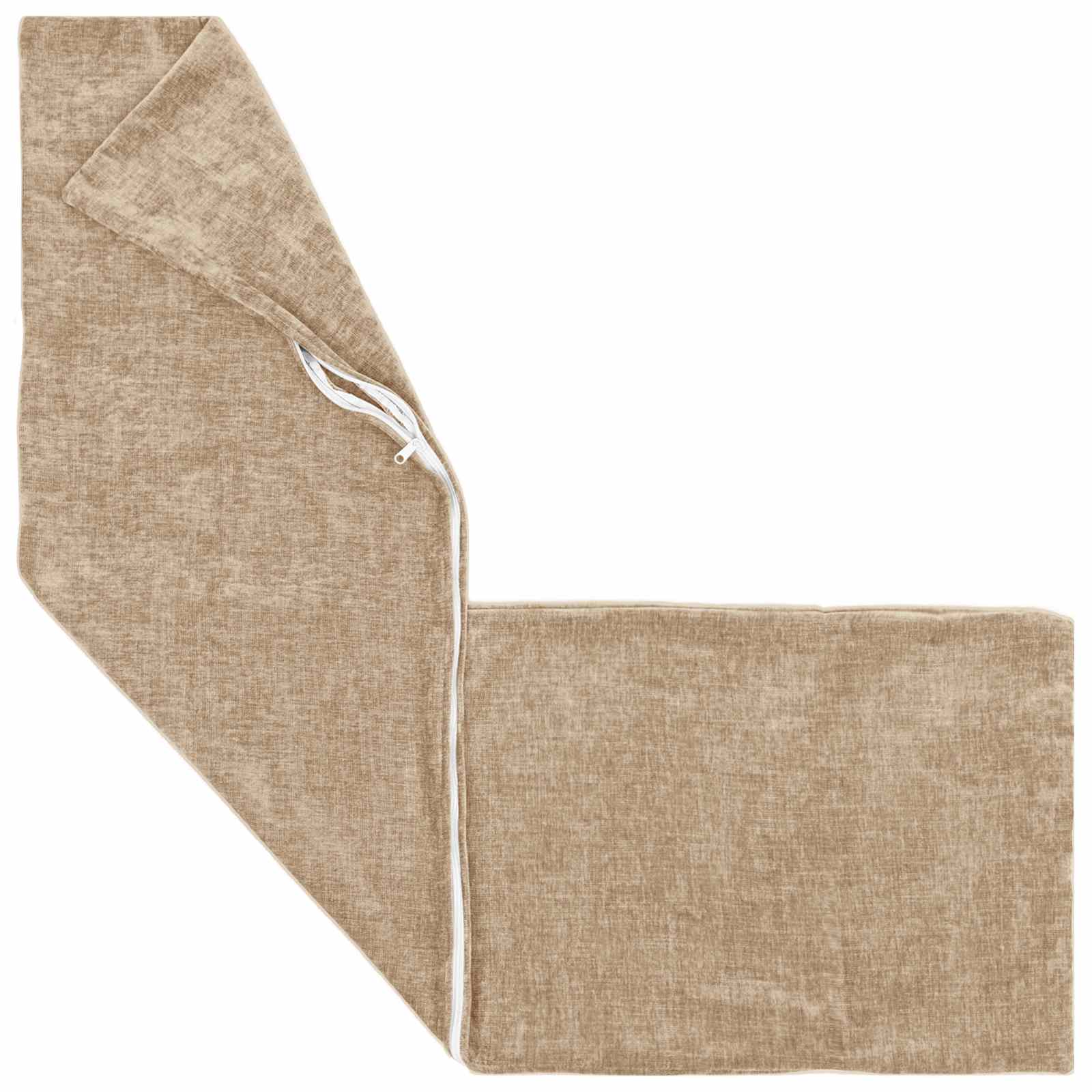 Federa 2 pz HEERLEN Tortora 40 x 145 cm Tessuto Chenille