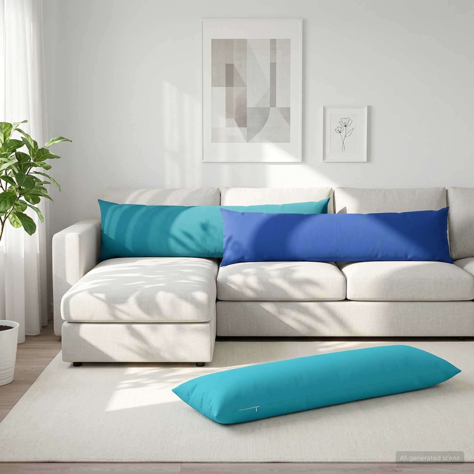 Federa 2 pcs HEERLEN Blu Reale 40 x 145 cm Poliestere