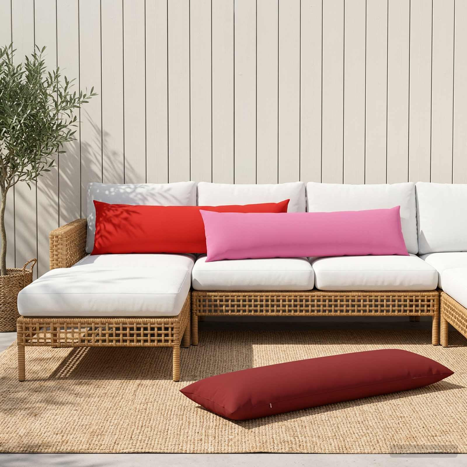 Federa 2 pcs HEERLEN Rosa 40 x 145 cm Poliestere