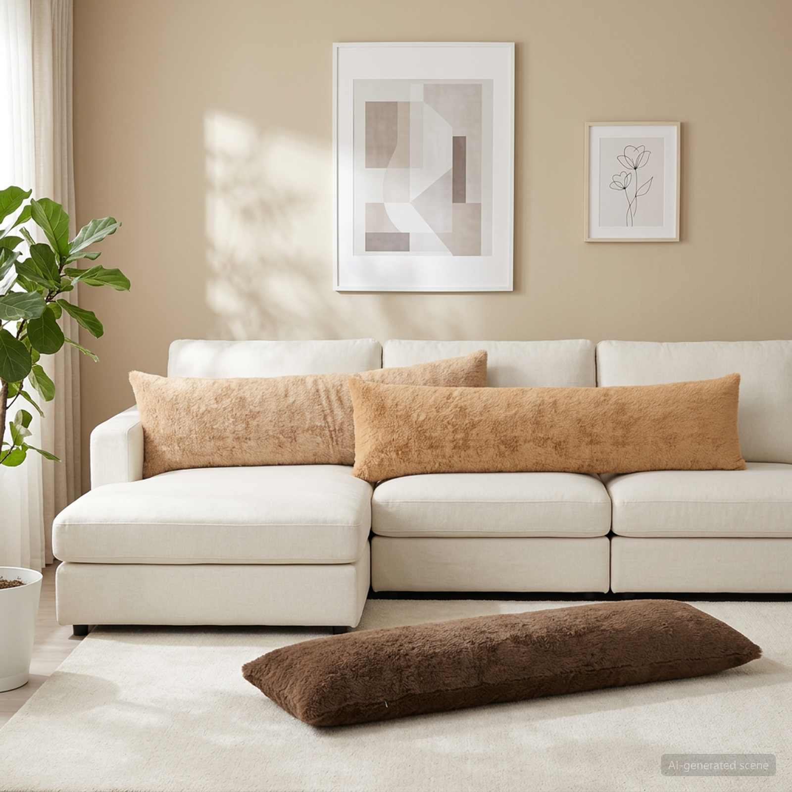 Federa 2 pz HEERLEN Marrone Chiaro 40 x 145 cm