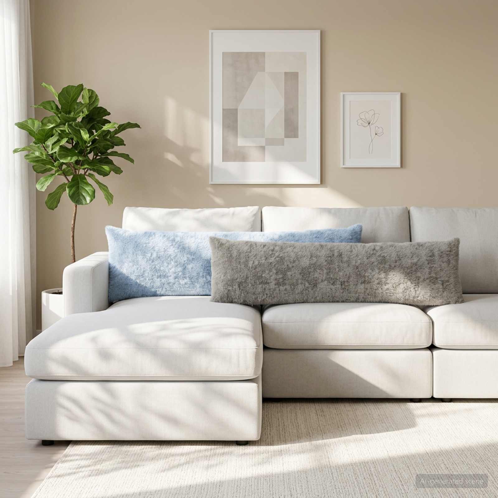 Federa 2 pz HEERLEN Grigio Chiaro 40 x 145 cm