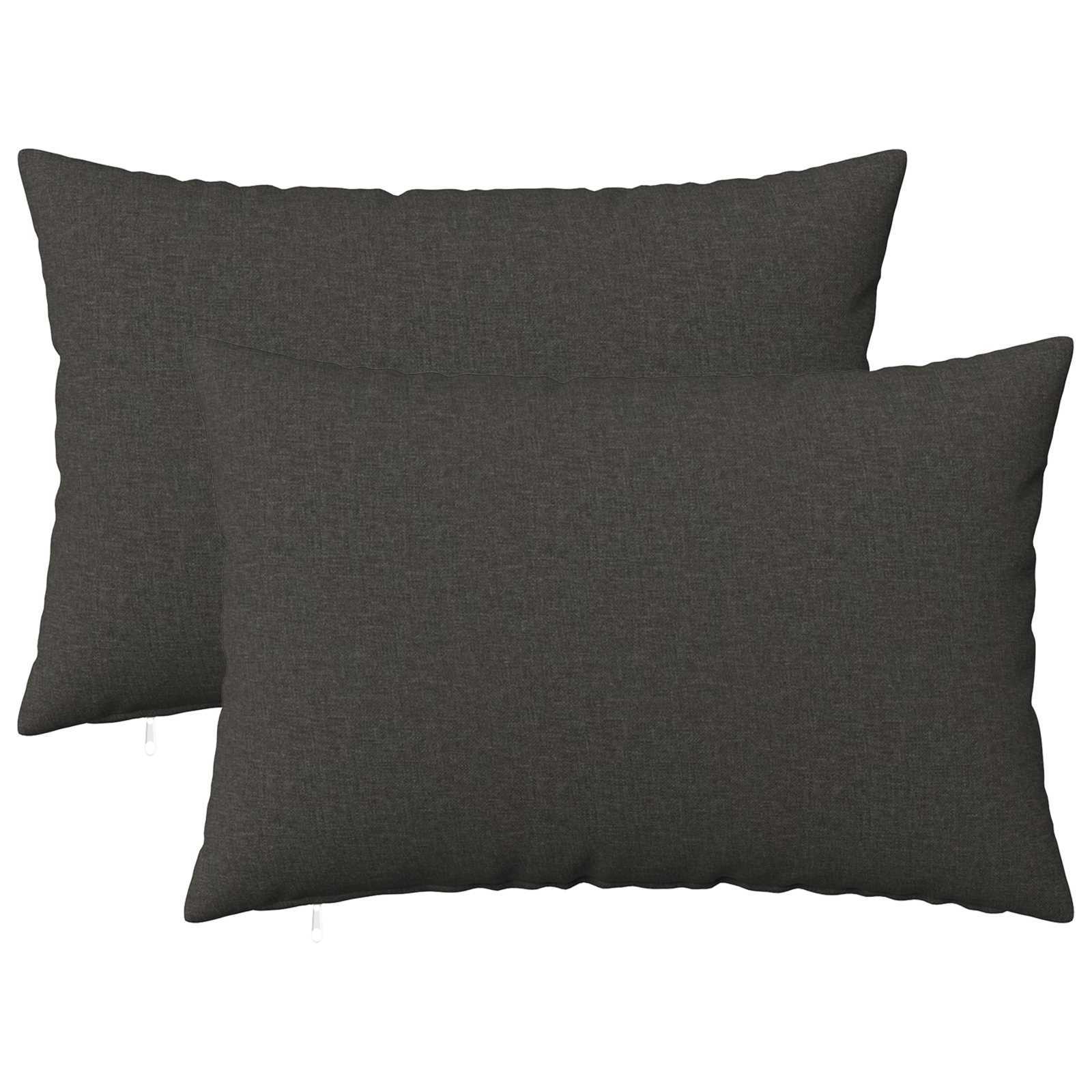 Federa 2 pz HEERLEN Grigio Scuro 40 x 60 cm Tessuto