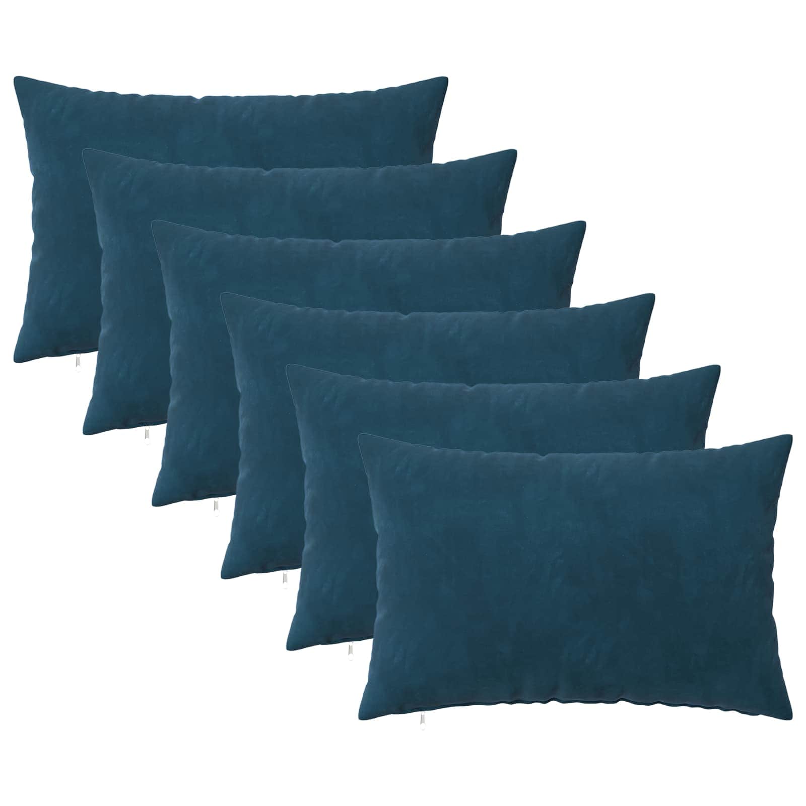 Federa 6 pcs HEERLEN Blu 40 x 60 cm Velluto