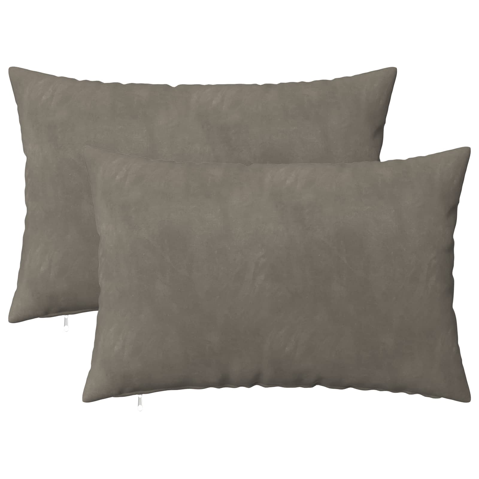 Federa 2 pcs HEERLEN Grigio Chiaro 40 x 60 cm Velluto