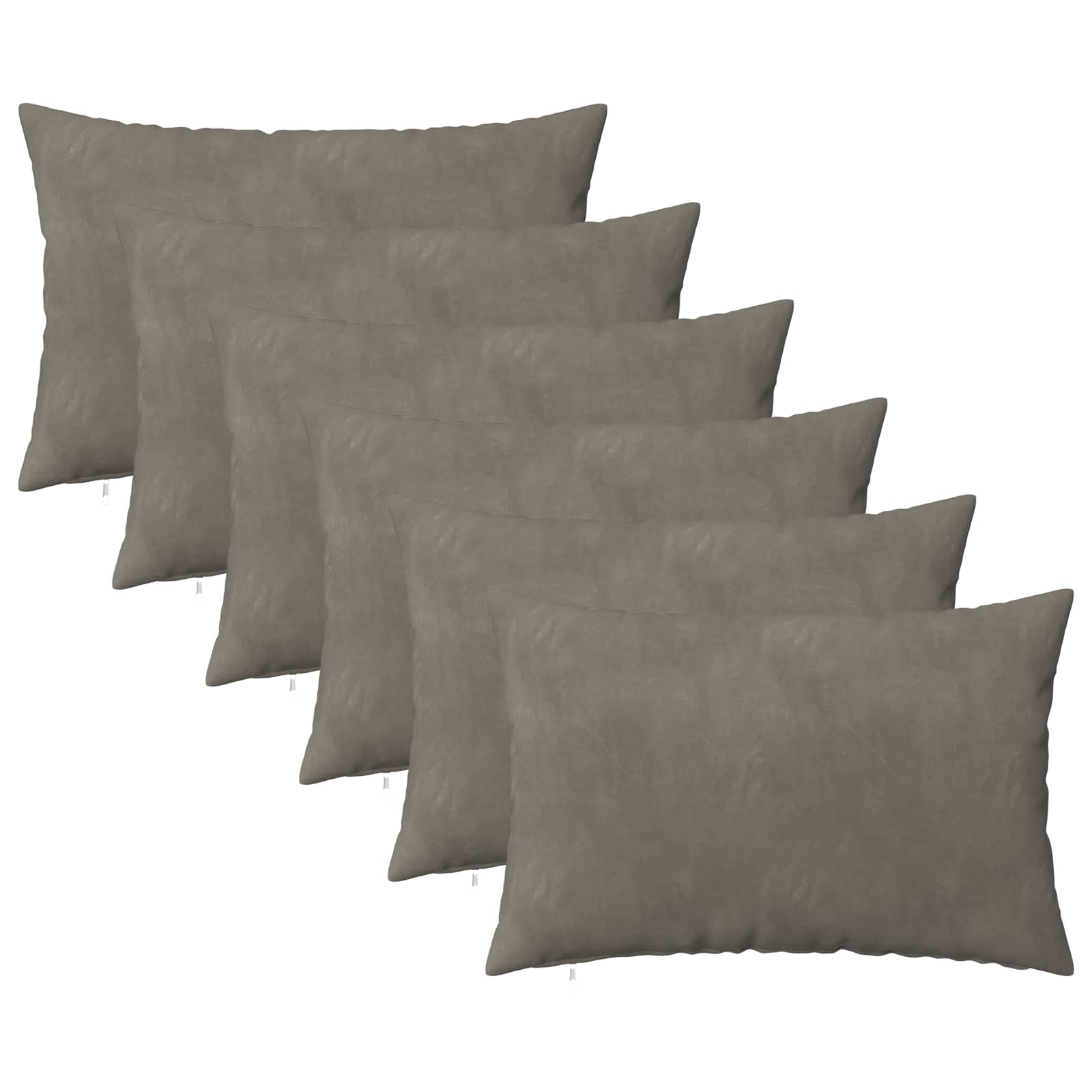 Federa 6 pcs HEERLEN Grigio Chiaro 40 x 60 cm Velluto