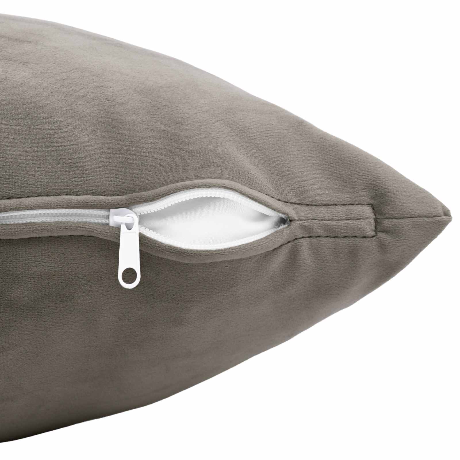 Federa 6 pcs HEERLEN Grigio Chiaro 40 x 60 cm Velluto