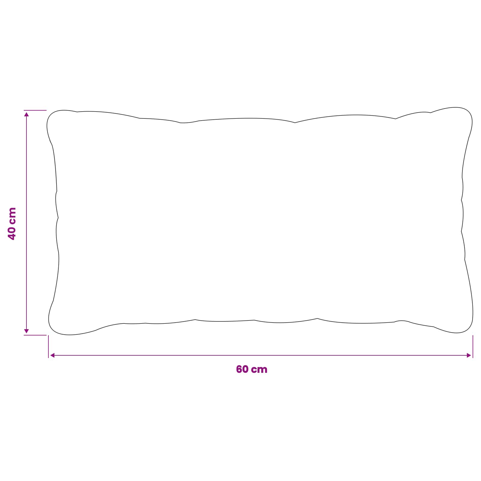 Federa 6 pcs HEERLEN Grigio Scuro 40 x 60 cm Velluto