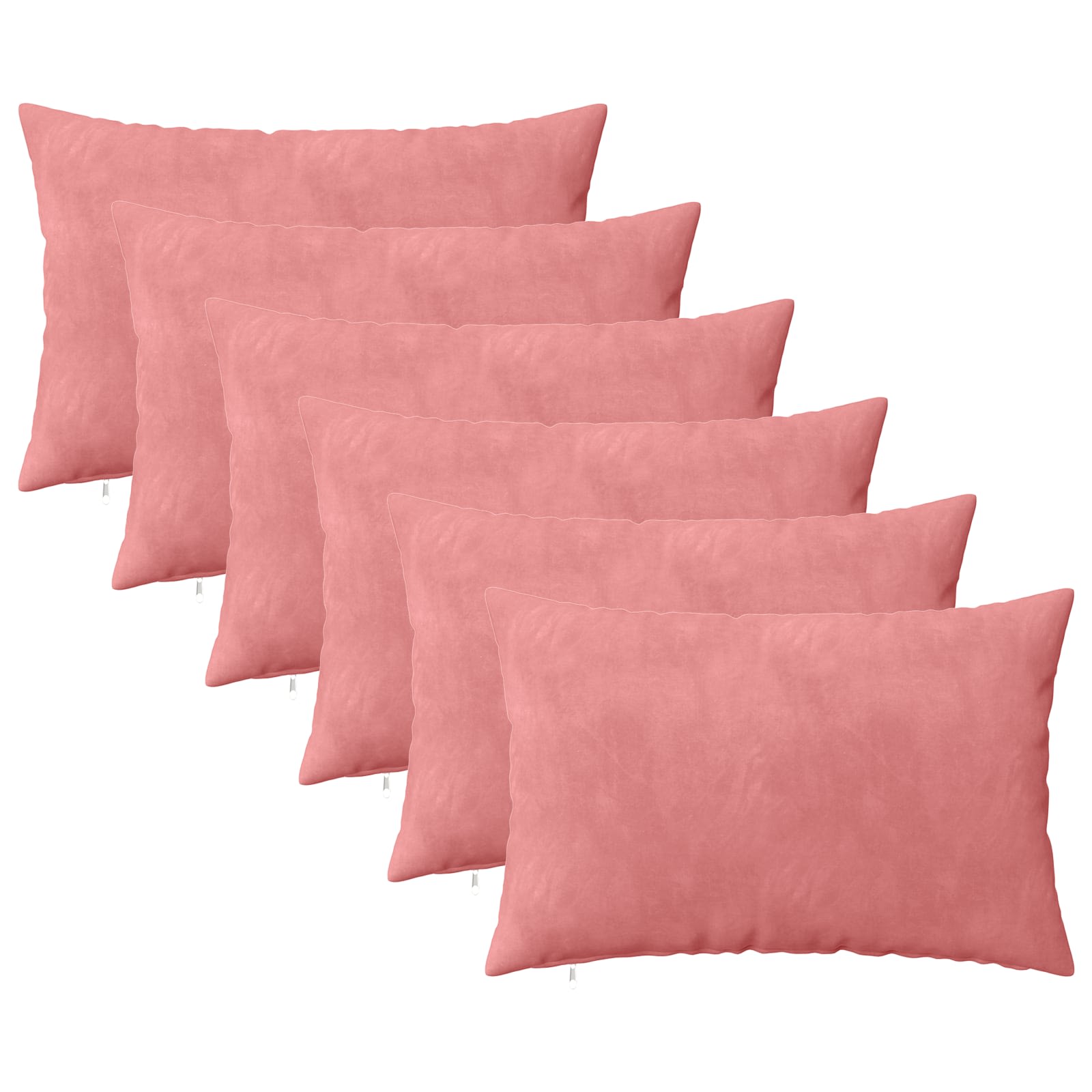 Federa 6 pcs HEERLEN Rosa 40 x 60 cm Velluto
