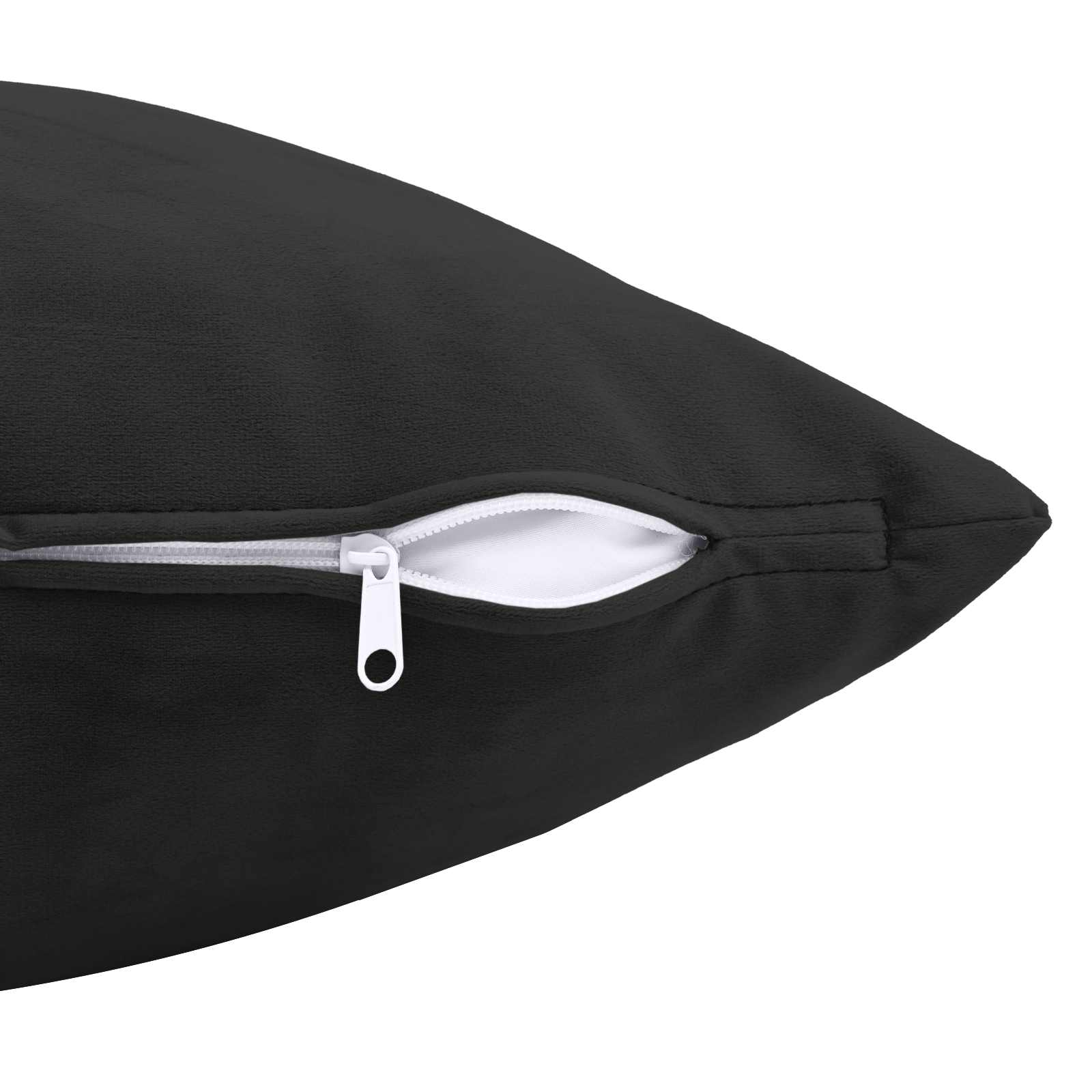 Federa 6 pcs HEERLEN Nero 40 x 60 cm Velluto