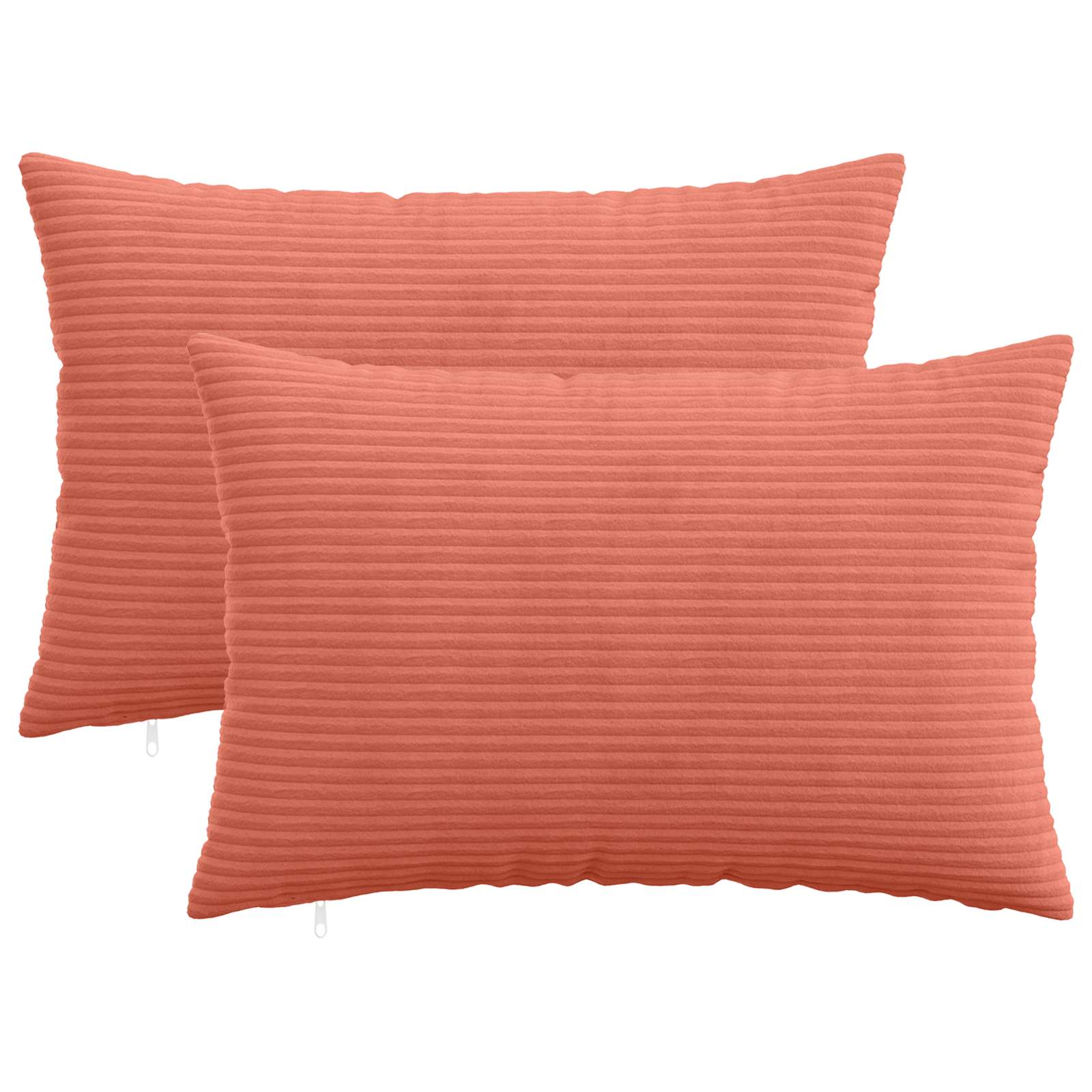 Federa 2 pcs HEERLEN Rosso Arancio 40 x 60 cm corduroy
