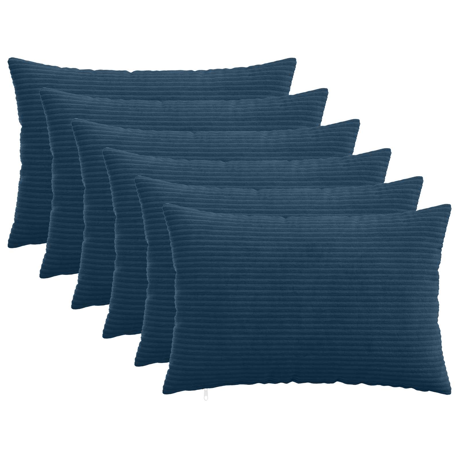 Federa 6 pcs HEERLEN Blu navy 40 x 60 cm corduroy