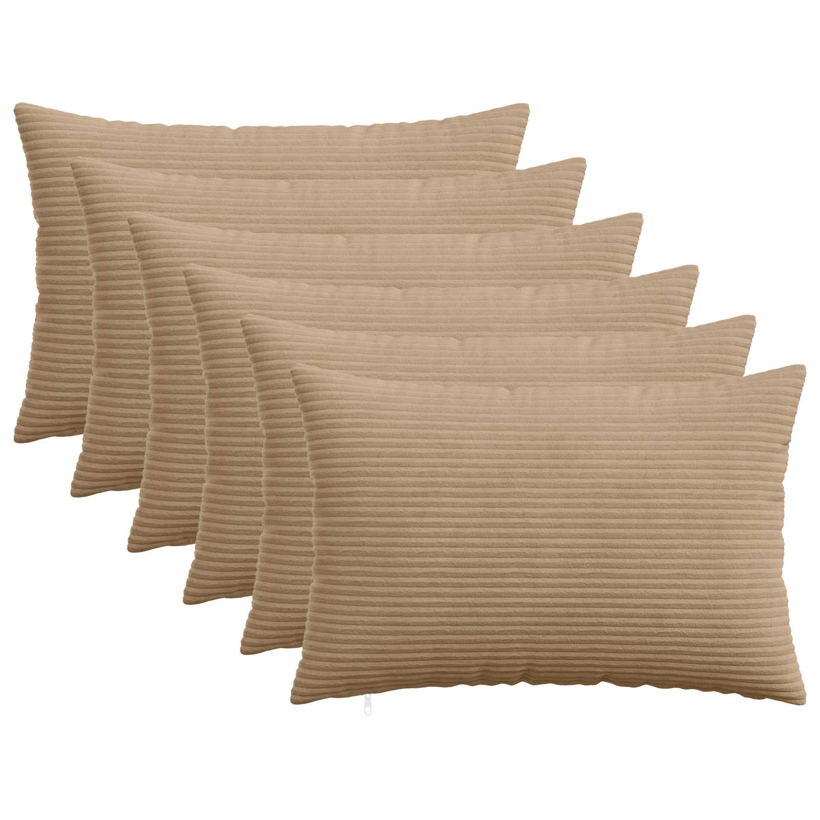 Federa 6 pcs HEERLEN Marrone 40 x 60 cm corduroy