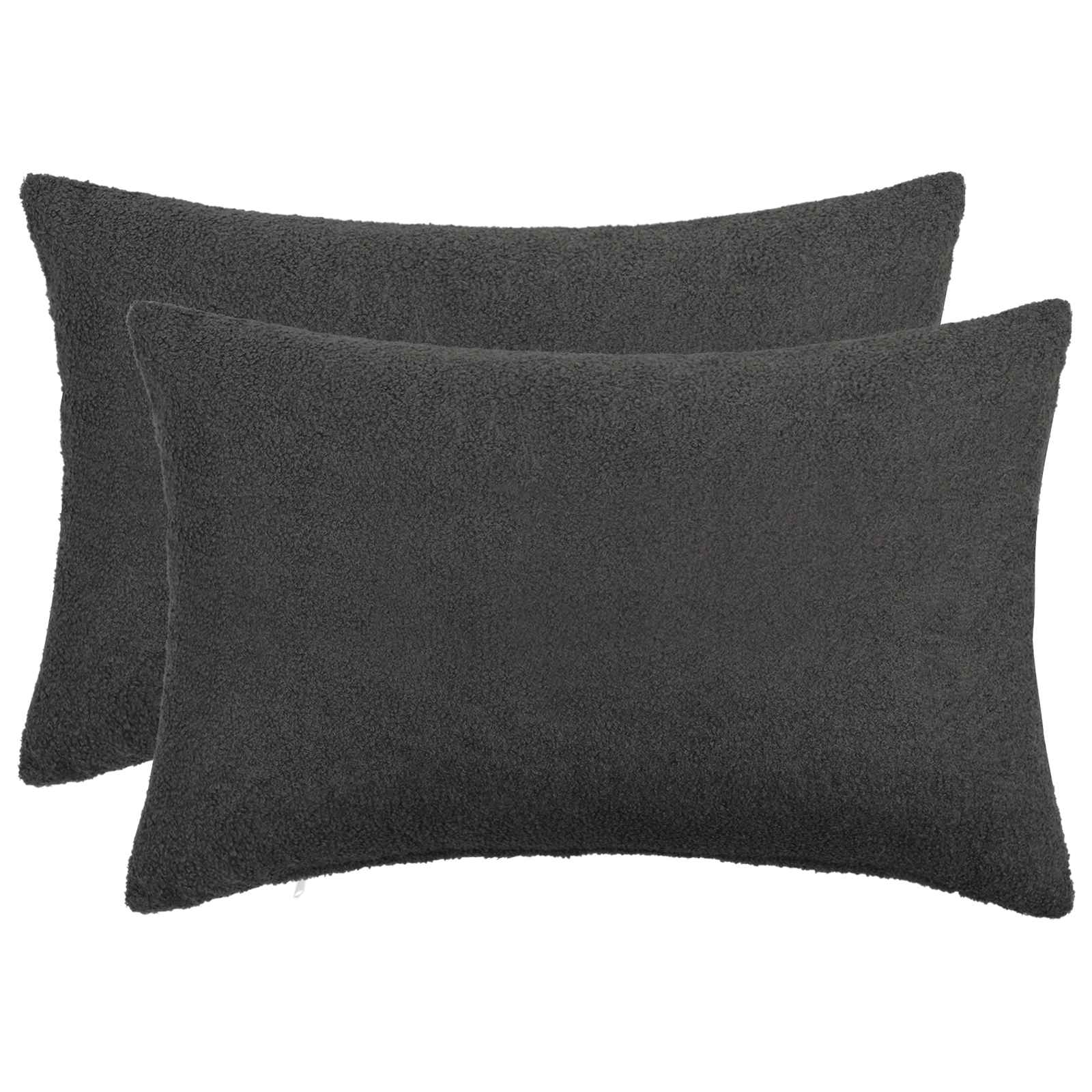 Federa 2 pcs HEERLEN Grigio Scuro 40 x 60 cm Bouclé