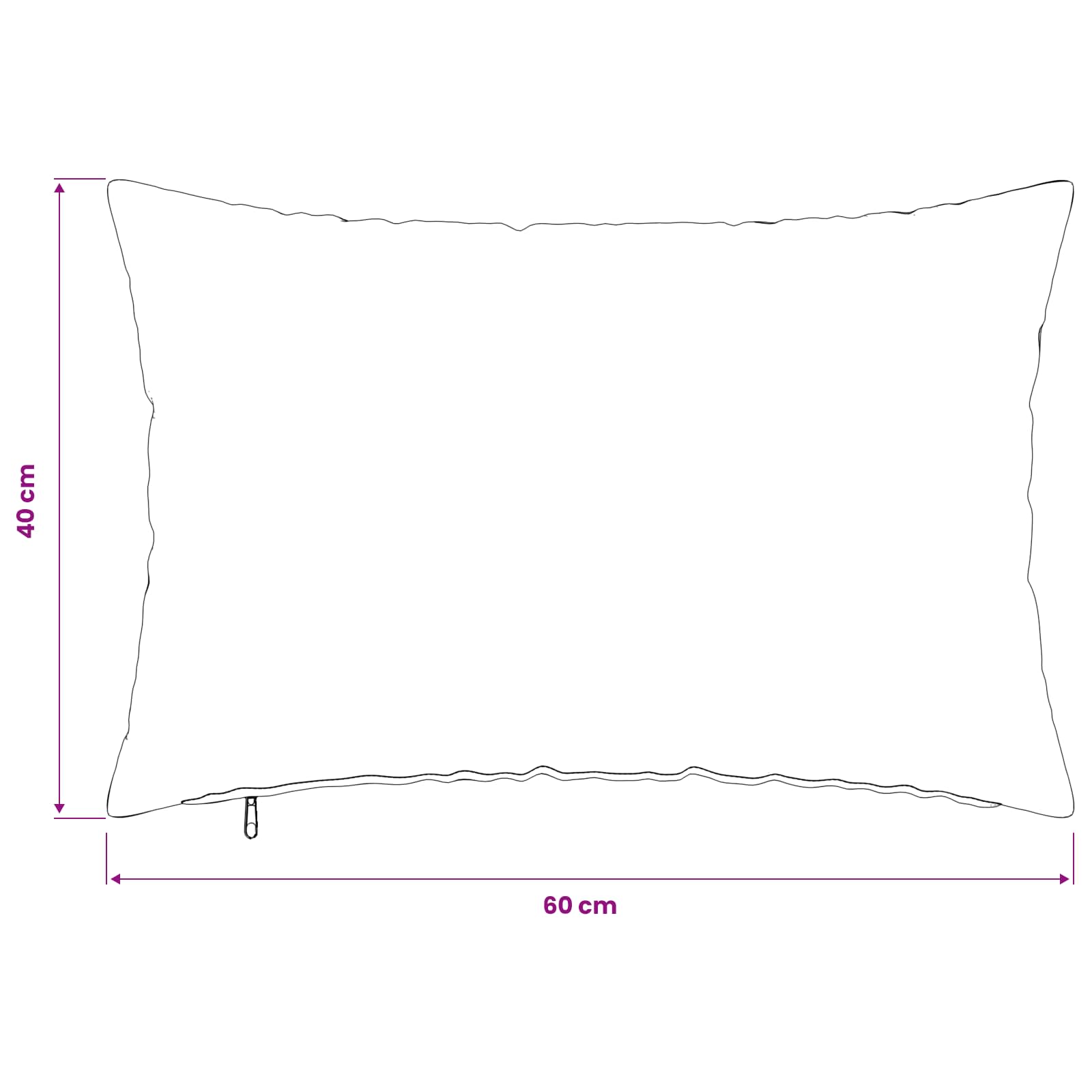 Federa 6 pcs HEERLEN Nero 40 x 60 cm Bouclé