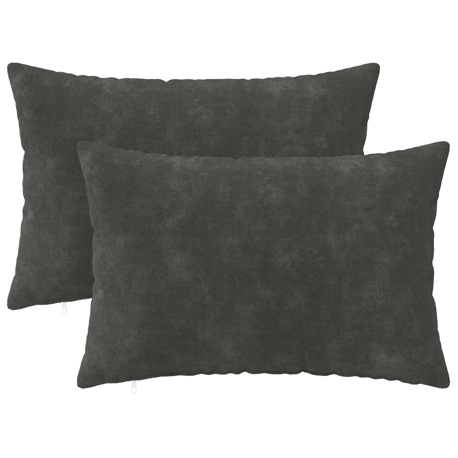 Federa 2 pcs HEERLEN Antracite 40 x 60 cm Fleece in microfibra
