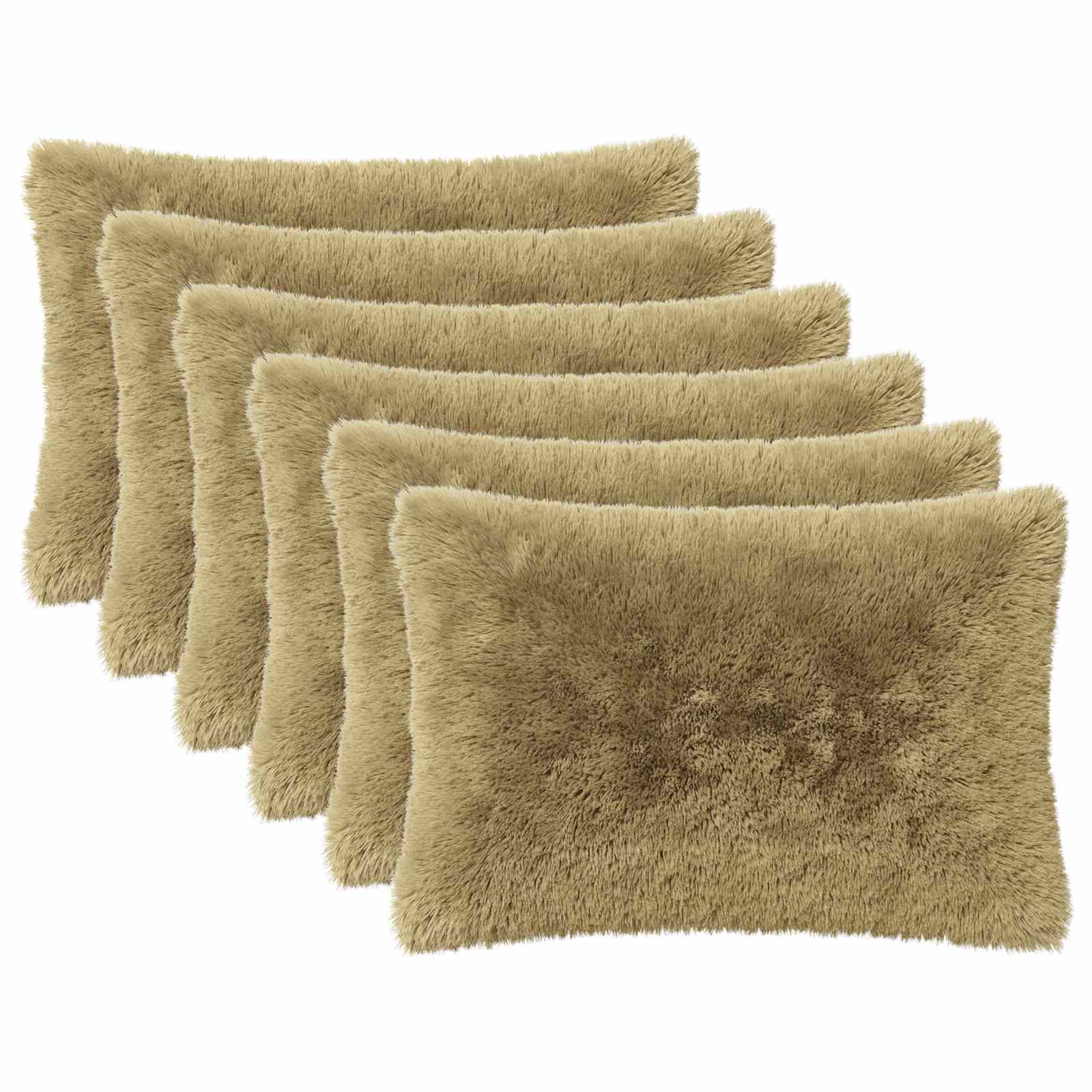 Federa 6 pcs HEERLEN Verde chiaro 40 x 60 cm Fleece PV