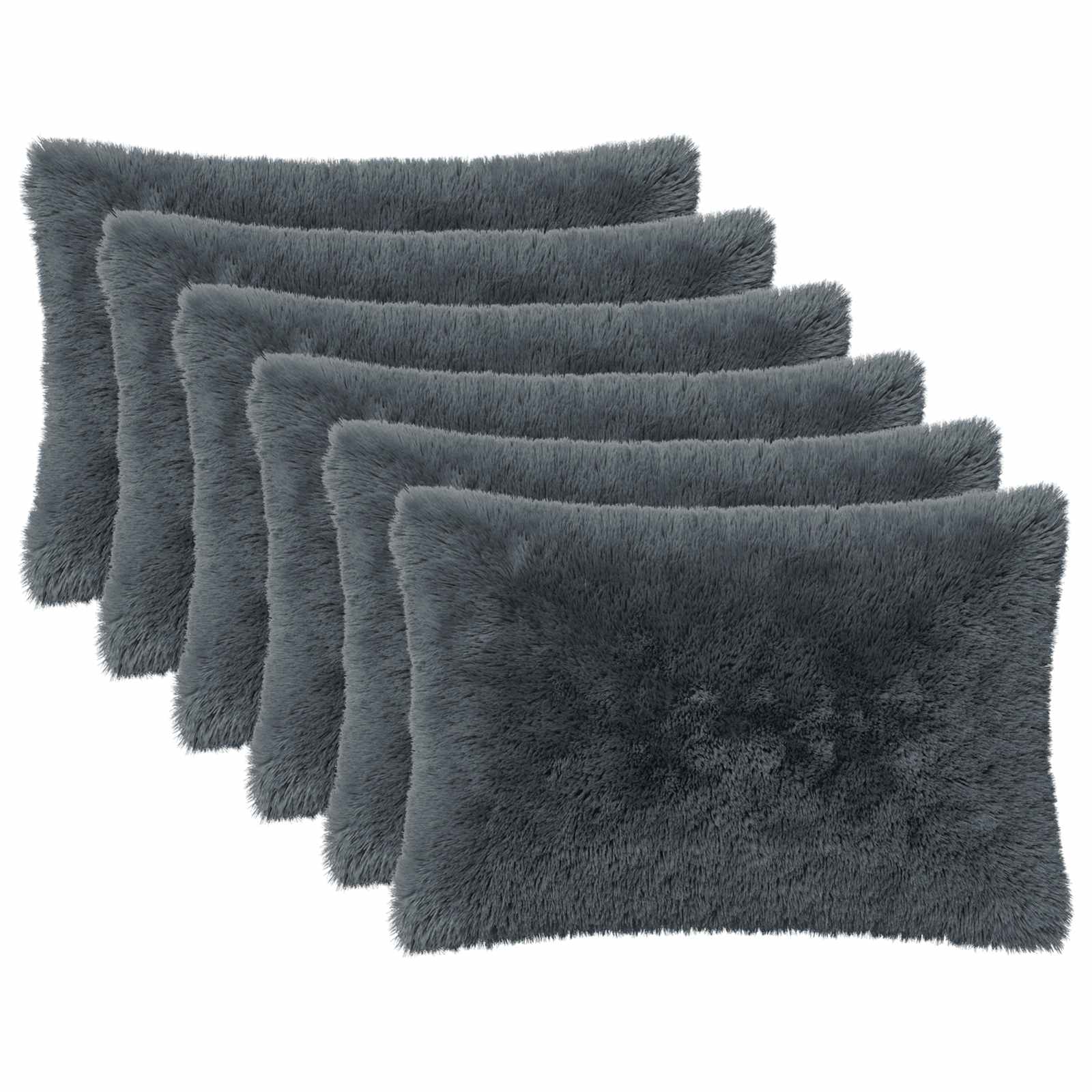 Federa 6 pcs HEERLEN Antracite 40 x 60 cm Fleece PV