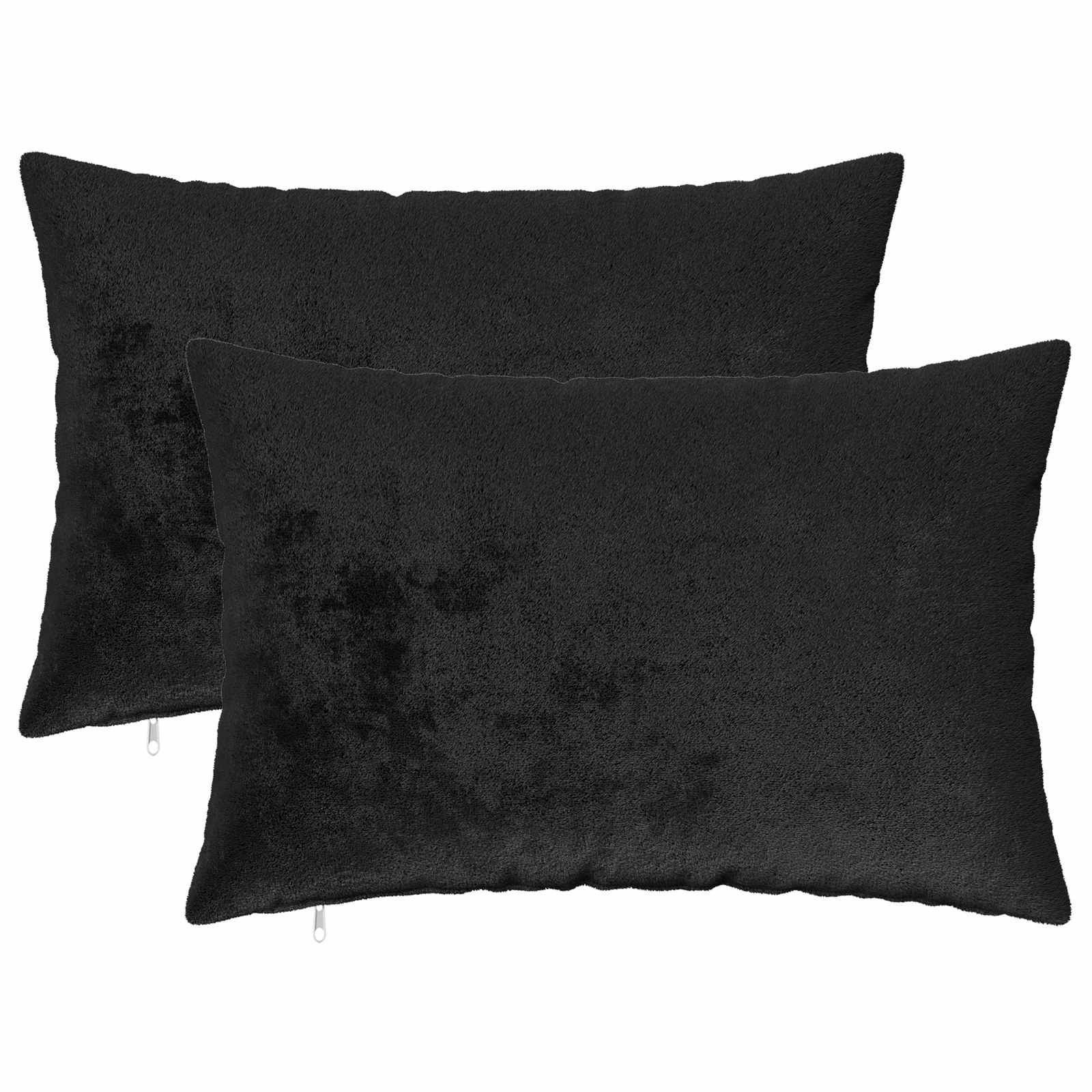 Federa 2 pcs HEERLEN Nero 40 x 60 cm Flanella