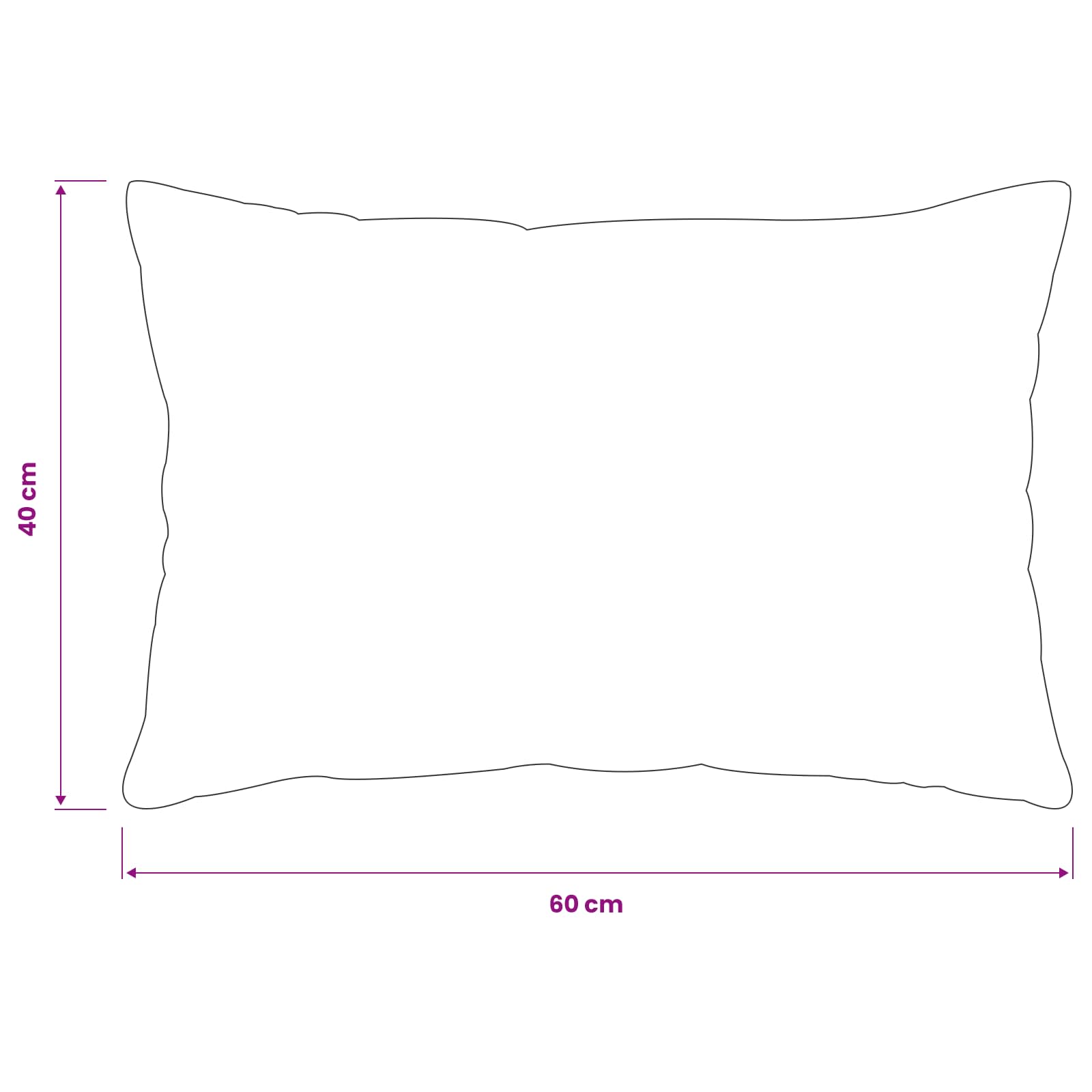 Federa 2 pcs HEERLEN Nero 40 x 60 cm Flanella