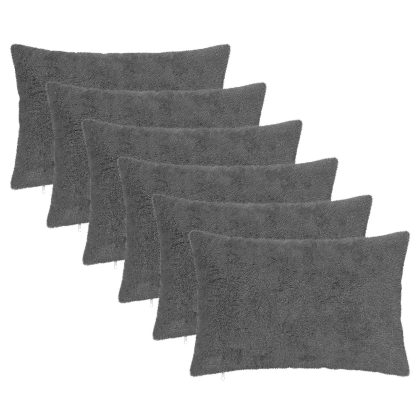 Federa 6 pz HEERLEN Grigio Scuro 40 x 60 cm