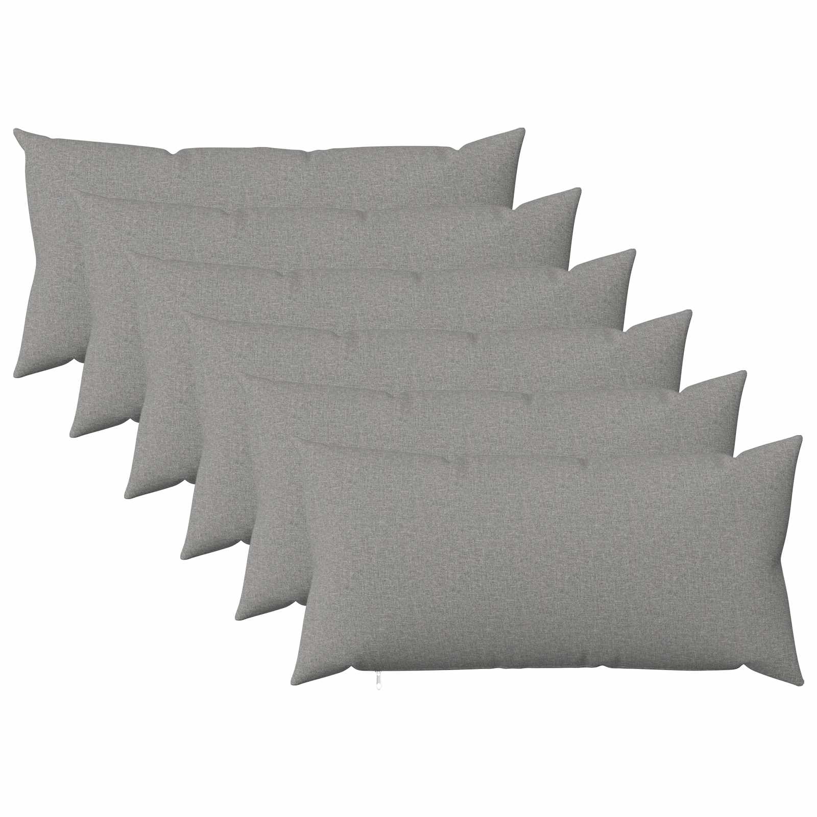 Federa 6 pz HEERLEN Grigio Nuvola 40 x 70 cm Tessuto