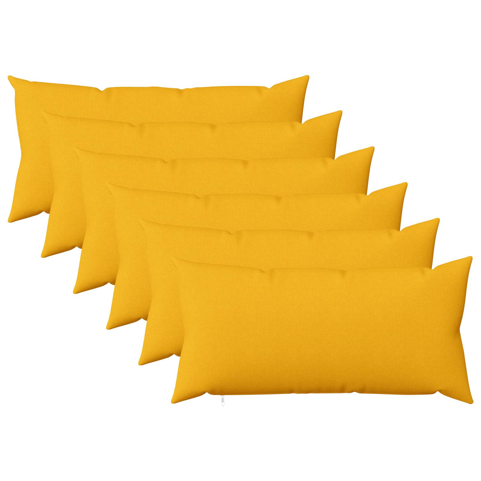 Federa 6 pz HEERLEN Giallo Chiaro 40 x 70 cm Tessuto