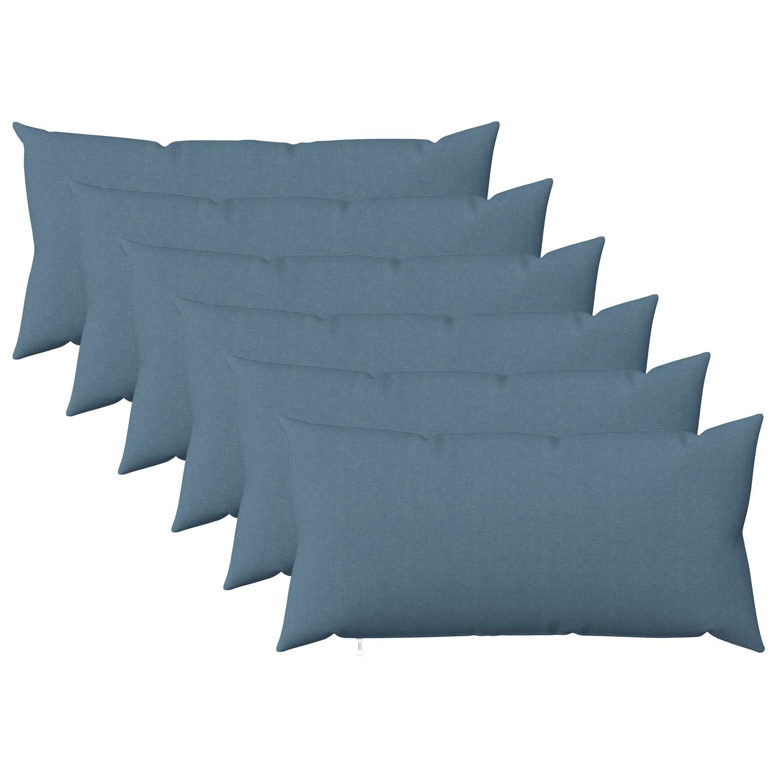 Federa 6 pz HEERLEN Blu jeans 40 x 70 cm Tessuto