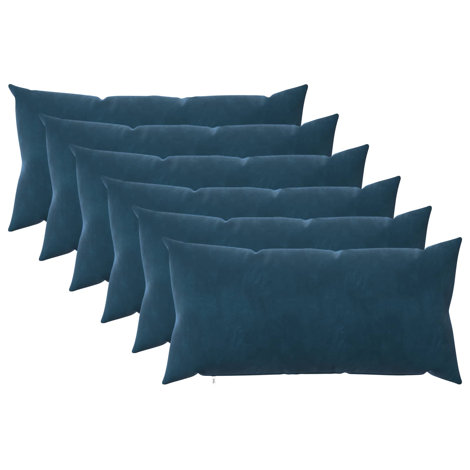Federa 6 pcs HEERLEN Blu 40 x 70 cm Velluto