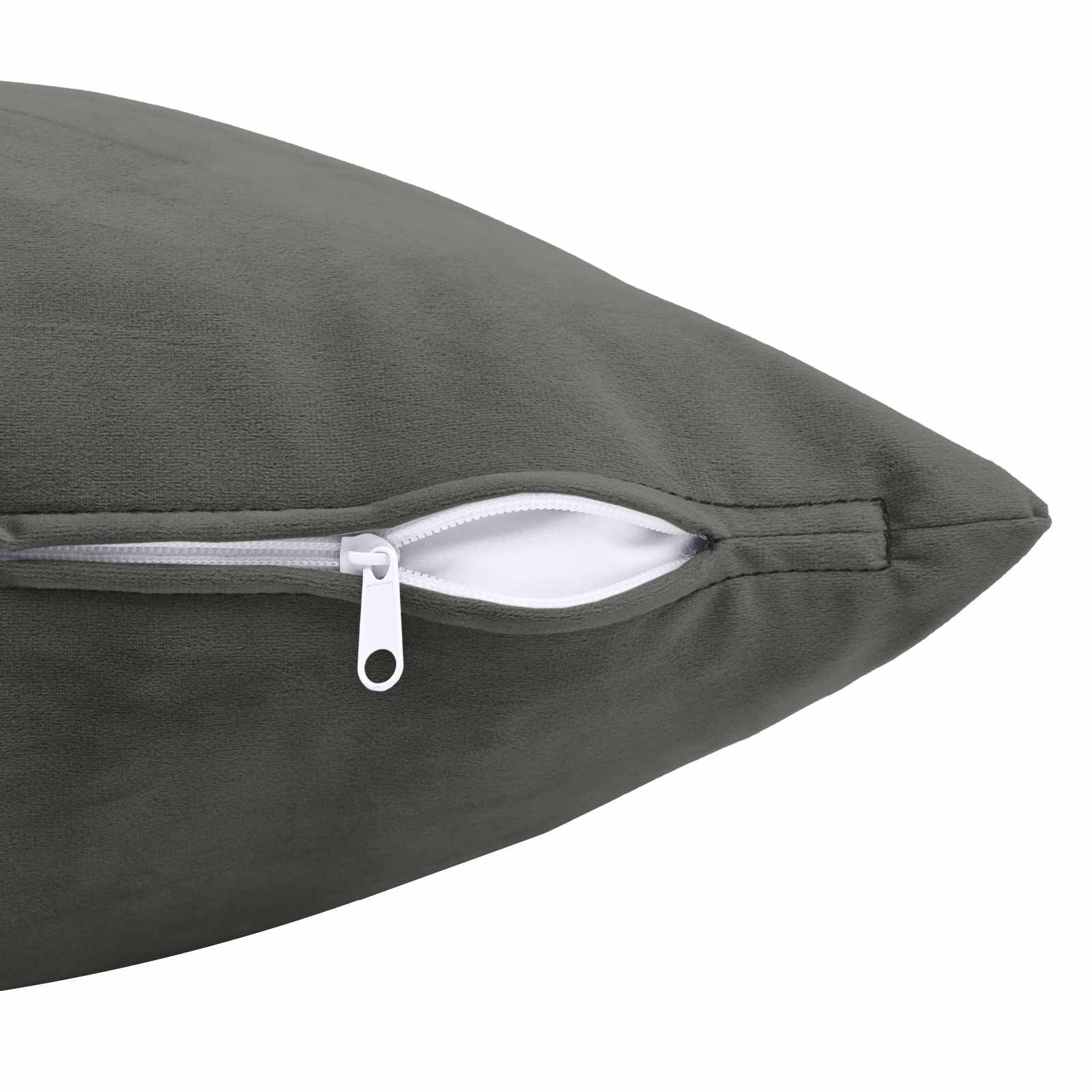 Federa 6 pcs HEERLEN Grigio Scuro 40 x 70 cm Velluto
