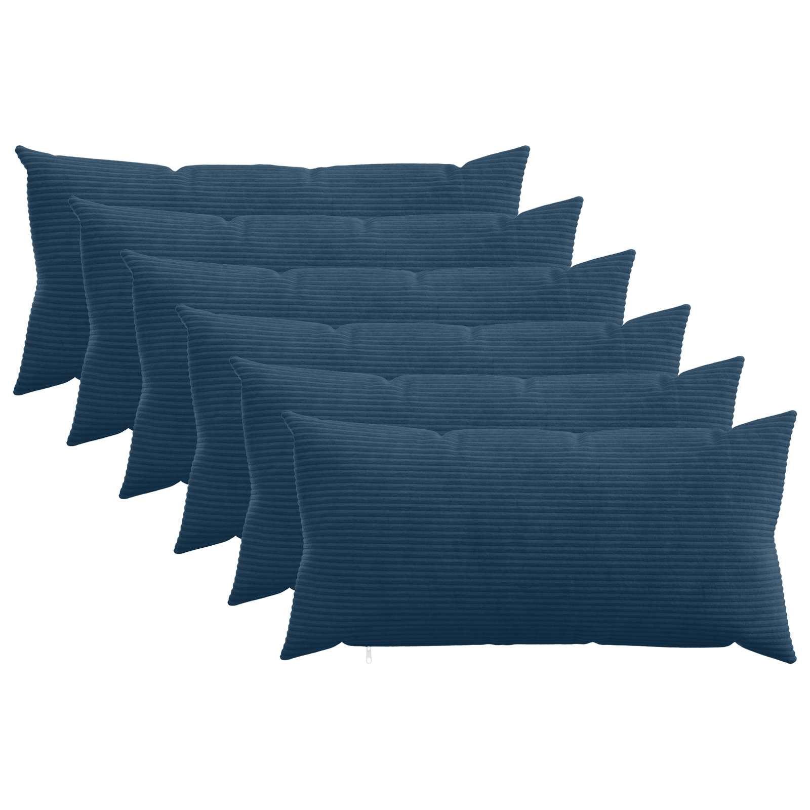 Federa 6 pcs HEERLEN Blu navy 40 x 70 cm corduroy