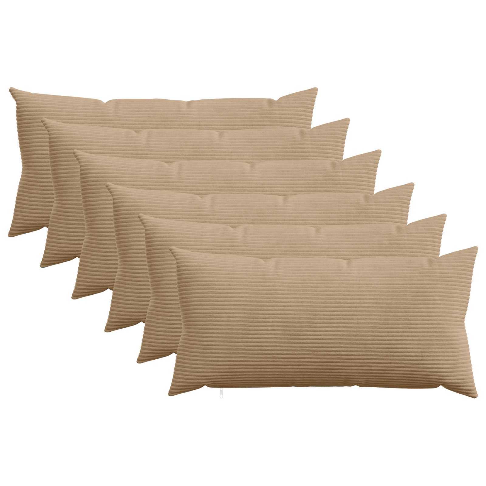 Federa 6 pcs HEERLEN Marrone 40 x 70 cm corduroy