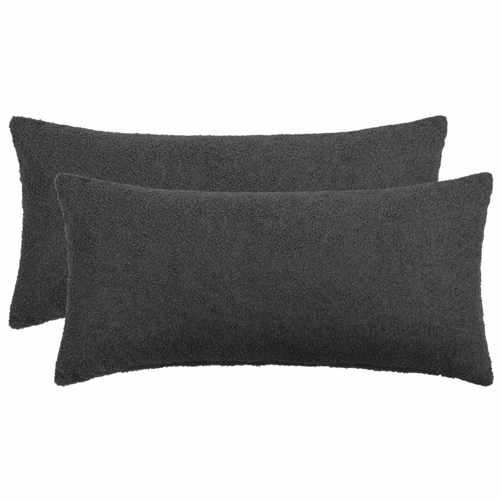 Federa 2 pcs HEERLEN Grigio Scuro 40 x 70 cm Bouclé