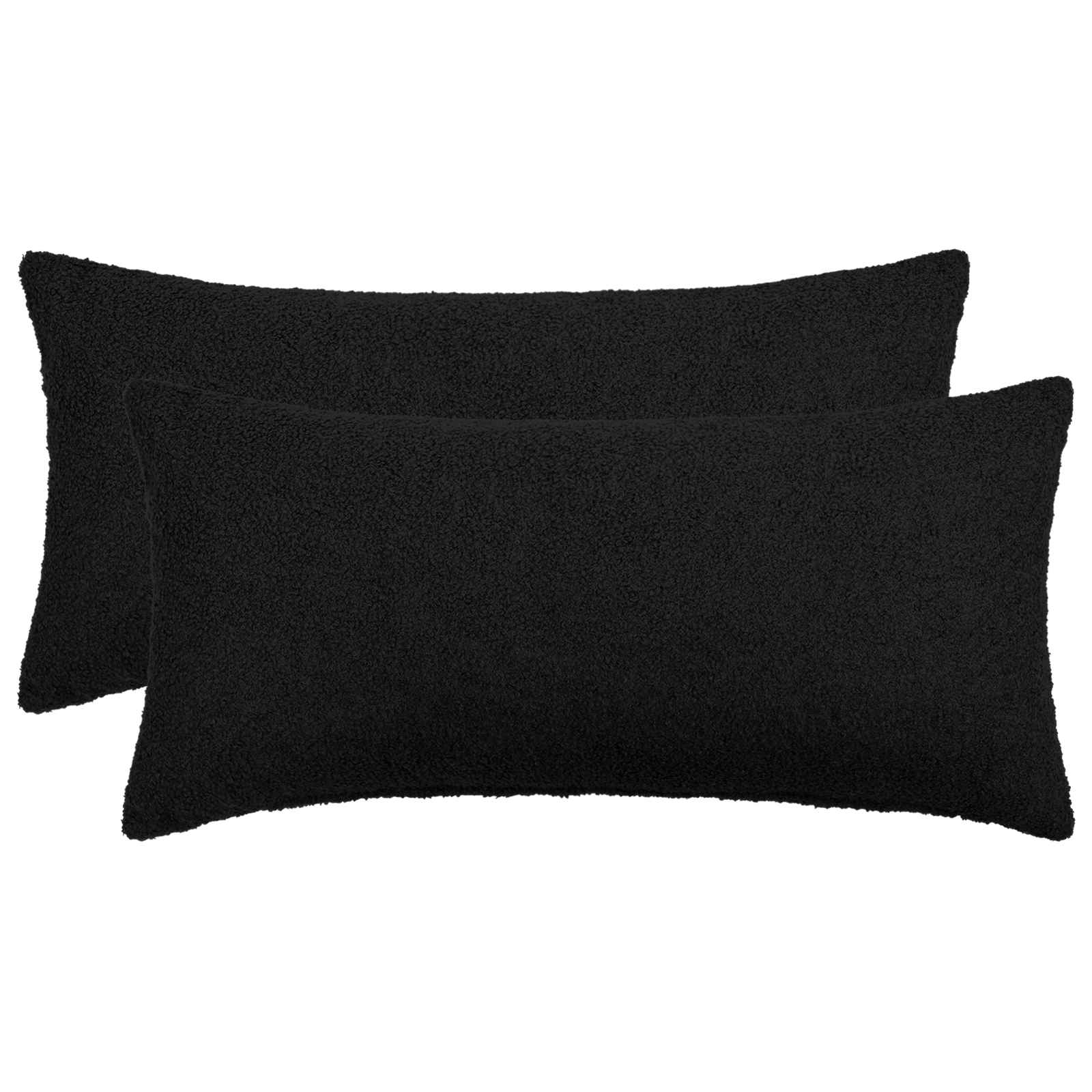 Federa 2 pcs HEERLEN Nero 40 x 70 cm Bouclé