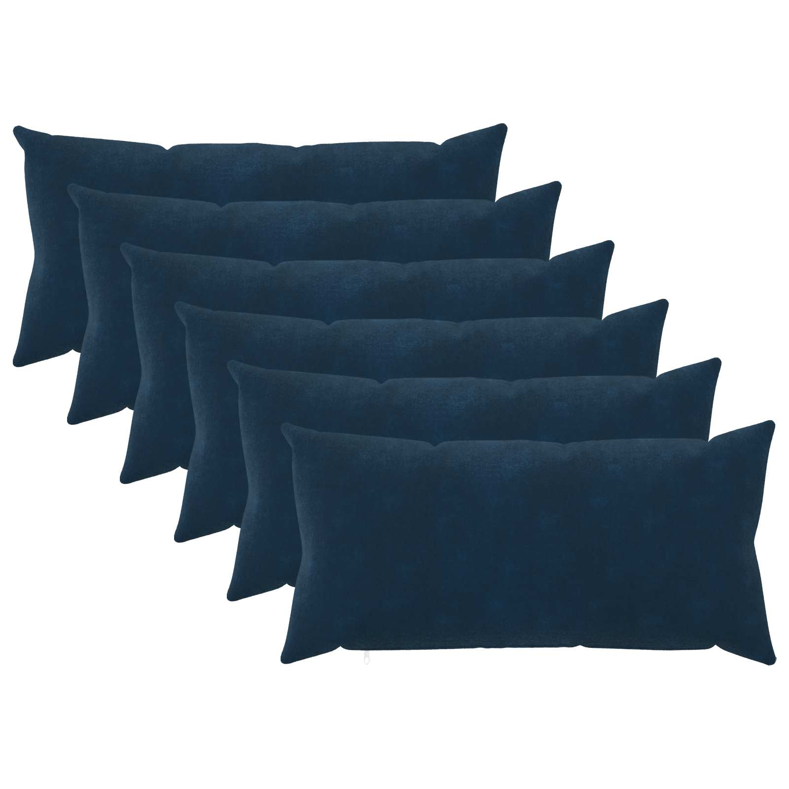 Federa 6 pcs HEERLEN Blu 40 x 70 cm Fleece in microfibra