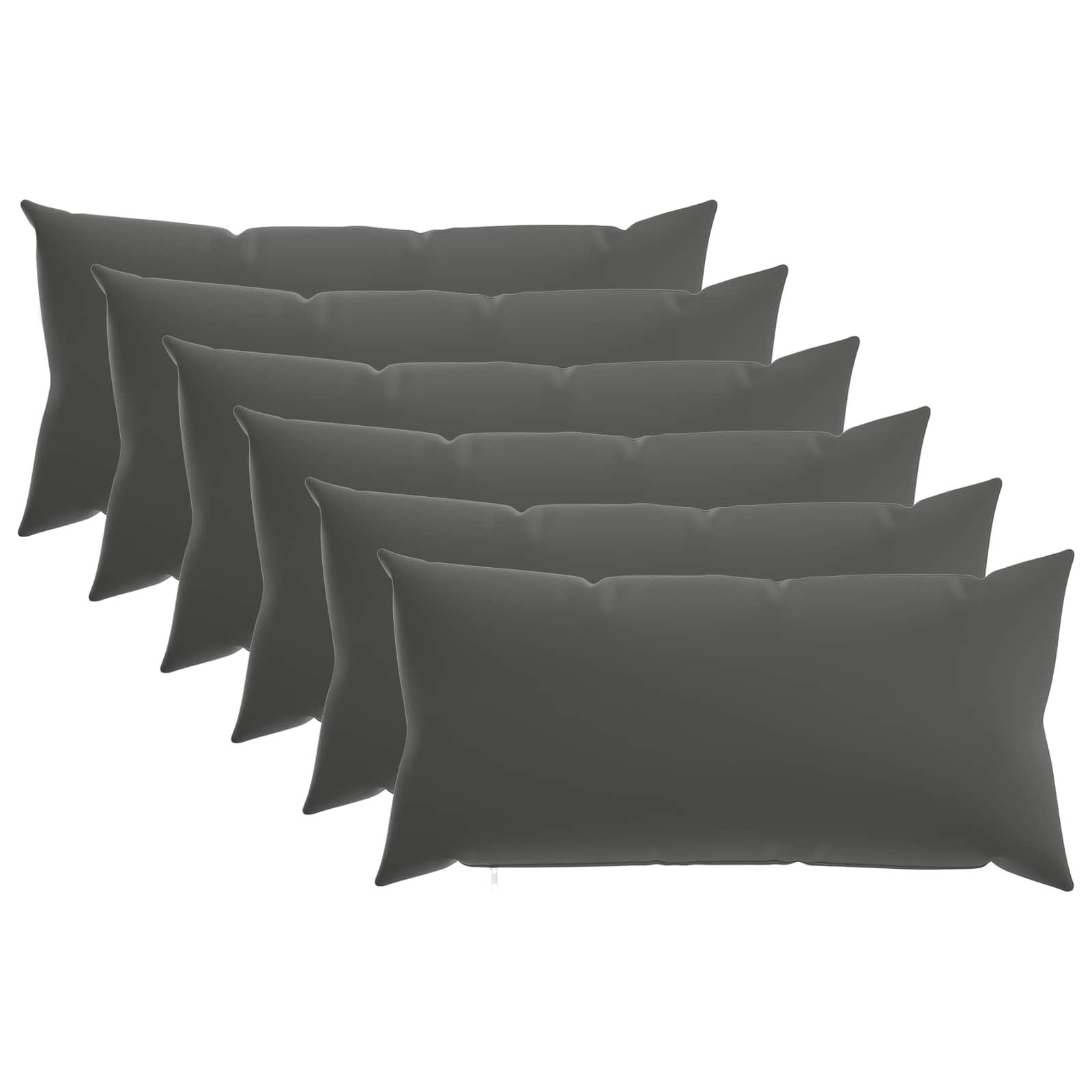 Federa 6 pcs HEERLEN Antracite 40 x 70 cm Poliestere