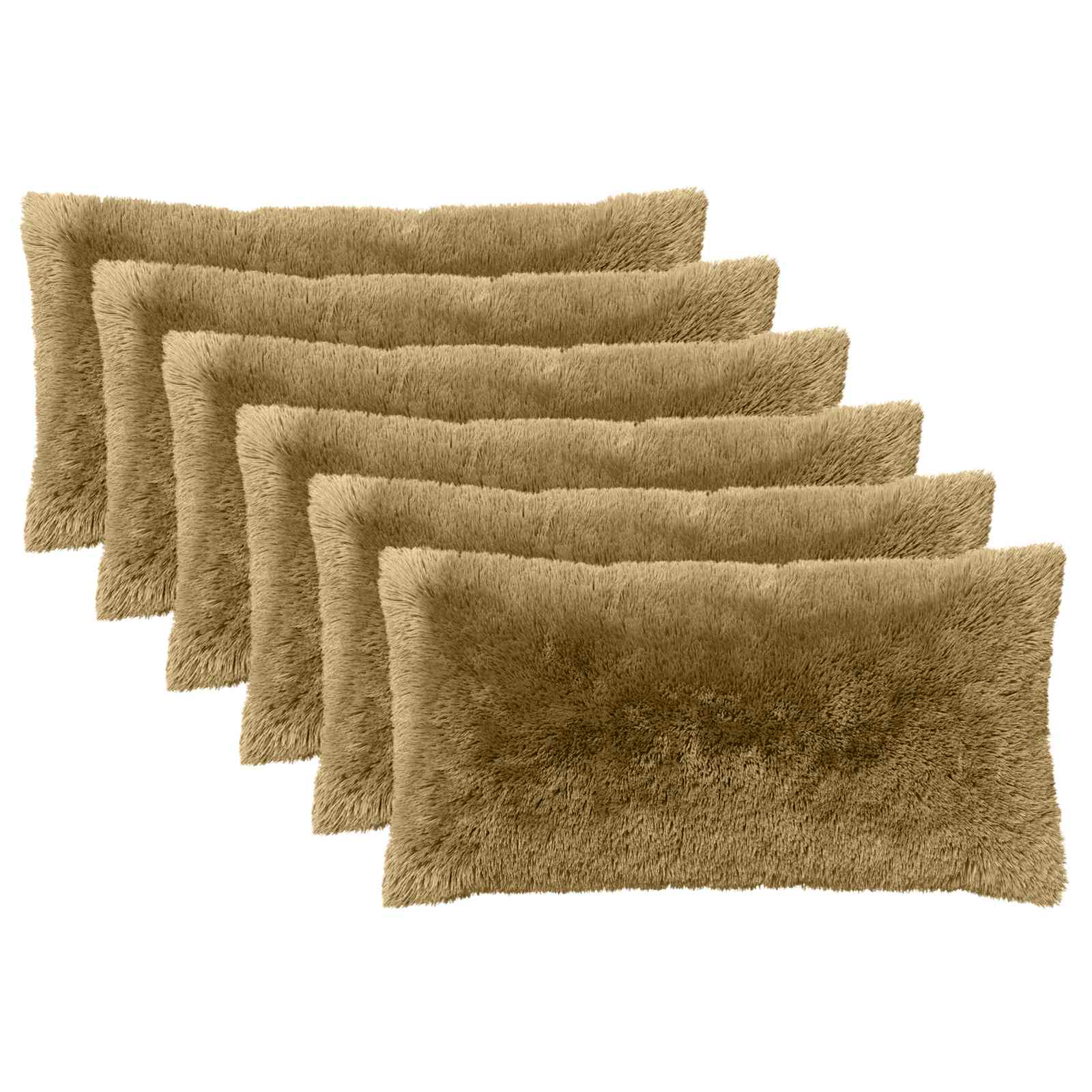Federa 6 pcs HEERLEN Verde chiaro 40 x 70 cm Fleece PV