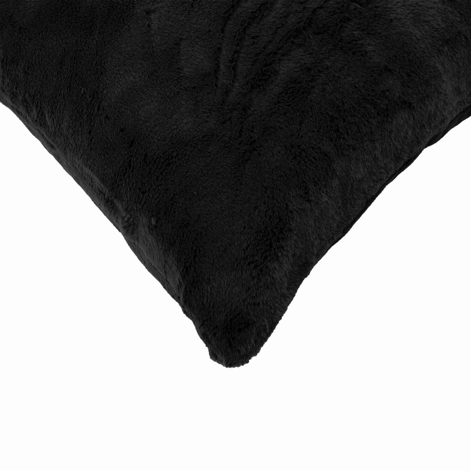 Federa 6 pz HEERLEN Nero 40 x 70 cm Pelliccia di Coniglio Finta